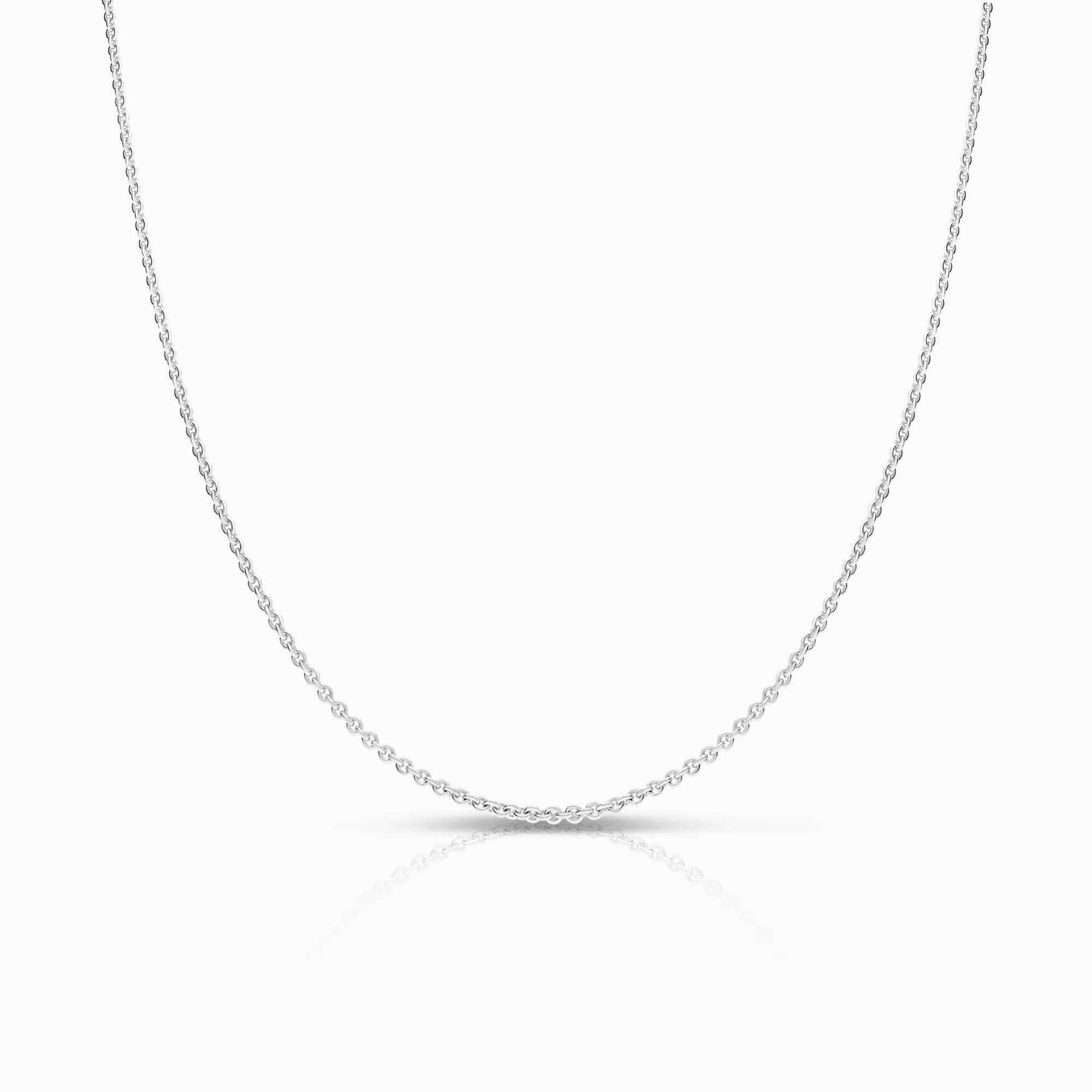 Cable necklace 3.90g 18K white gold