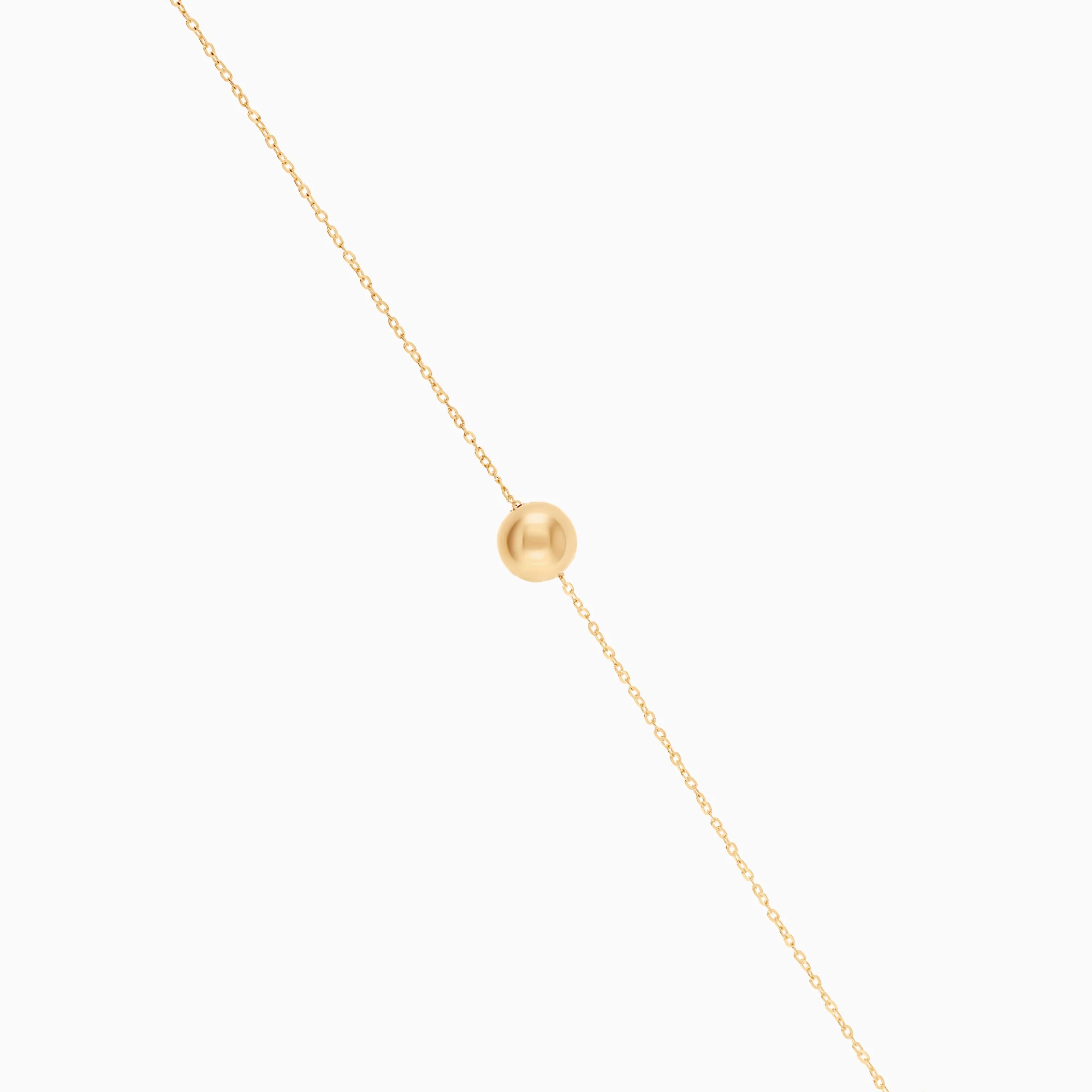 Cable bracelet with bead 0.58g 18K gold