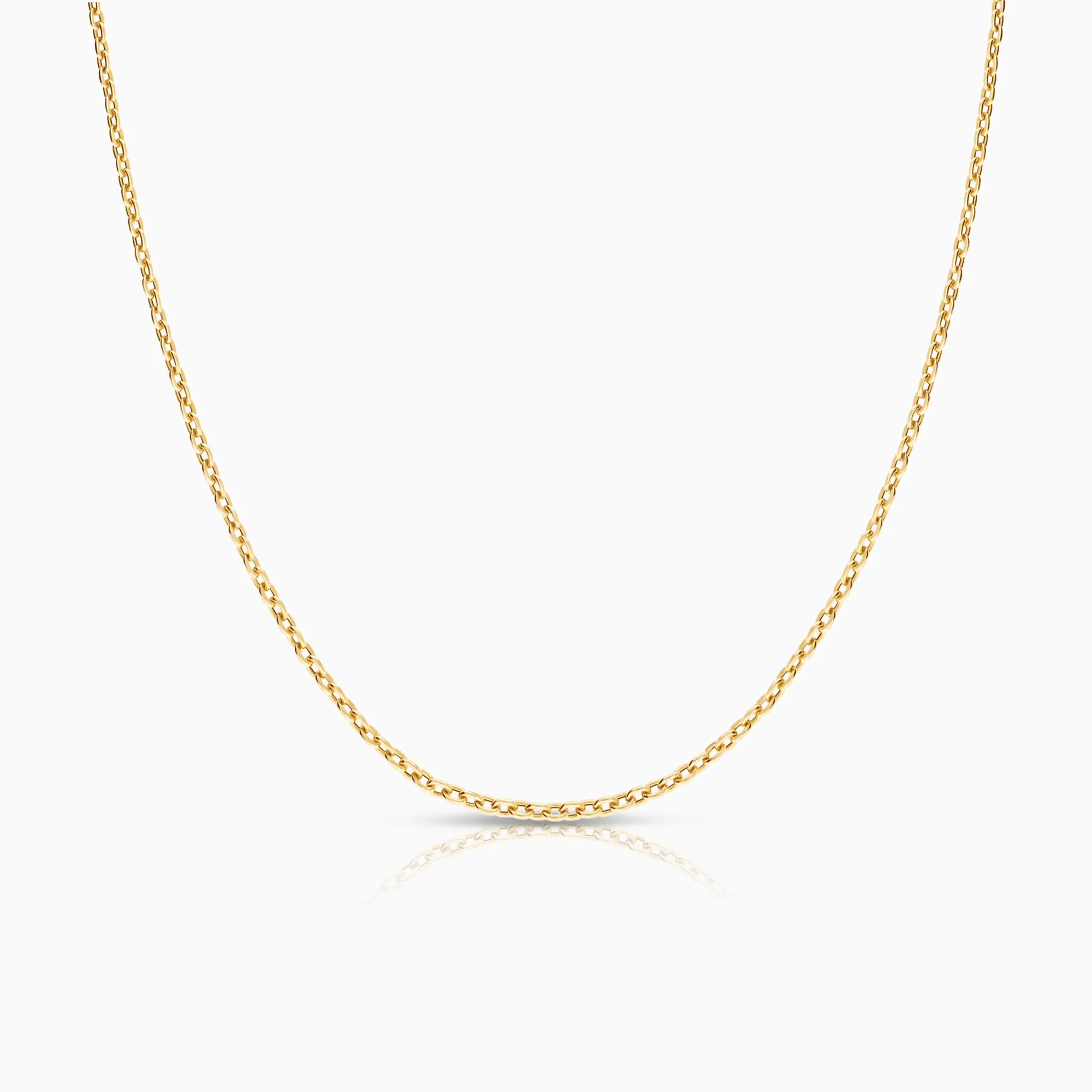 Cable necklace 1.73g 14K gold
