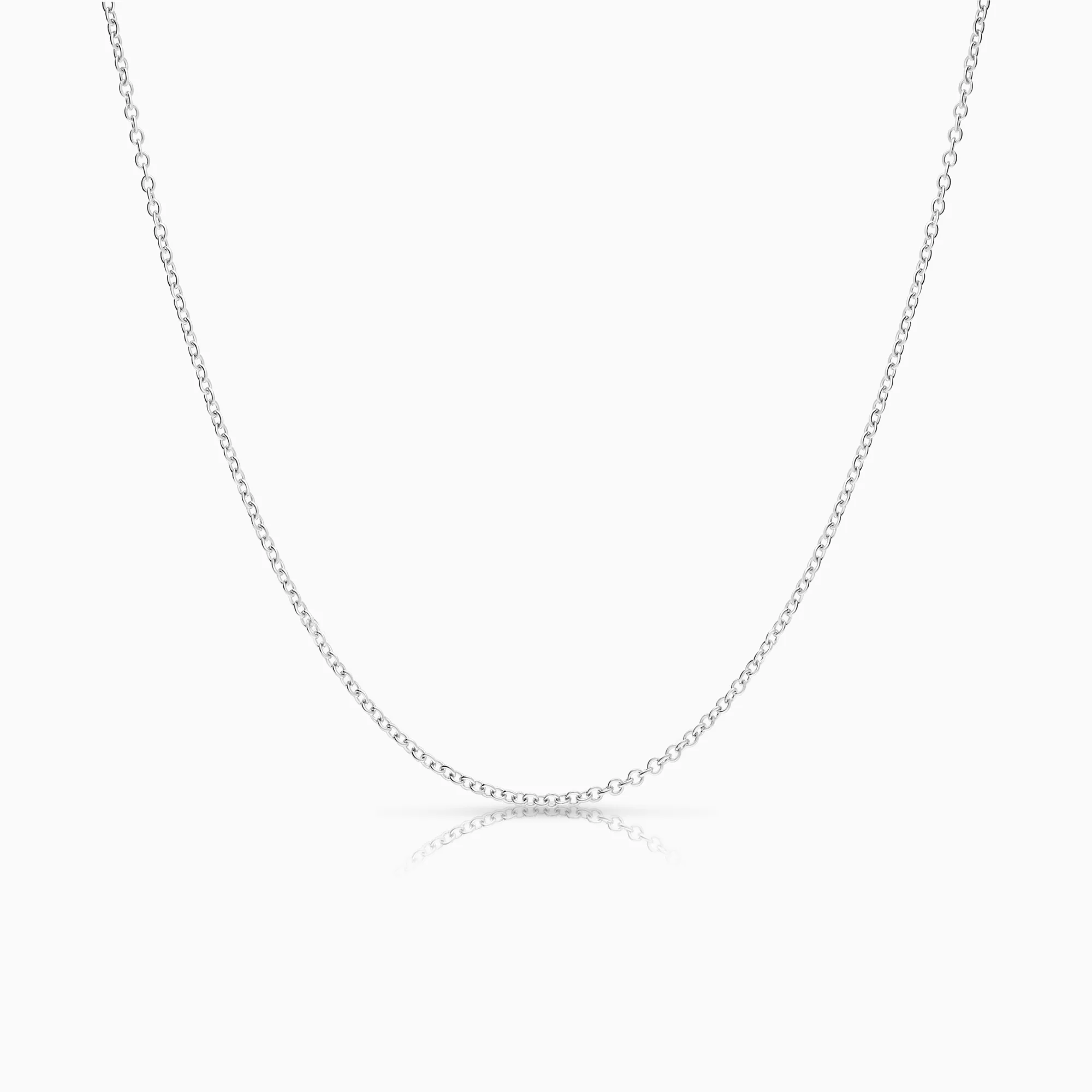 Cable necklace 2.43g 18K white gold