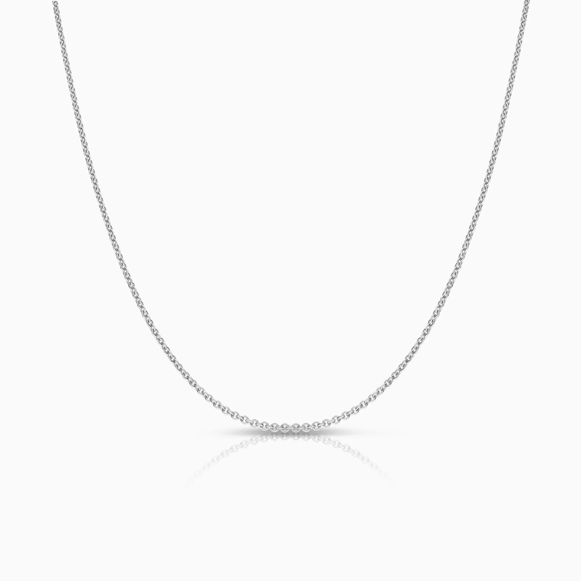 Cable necklace 3.50g 18K white gold