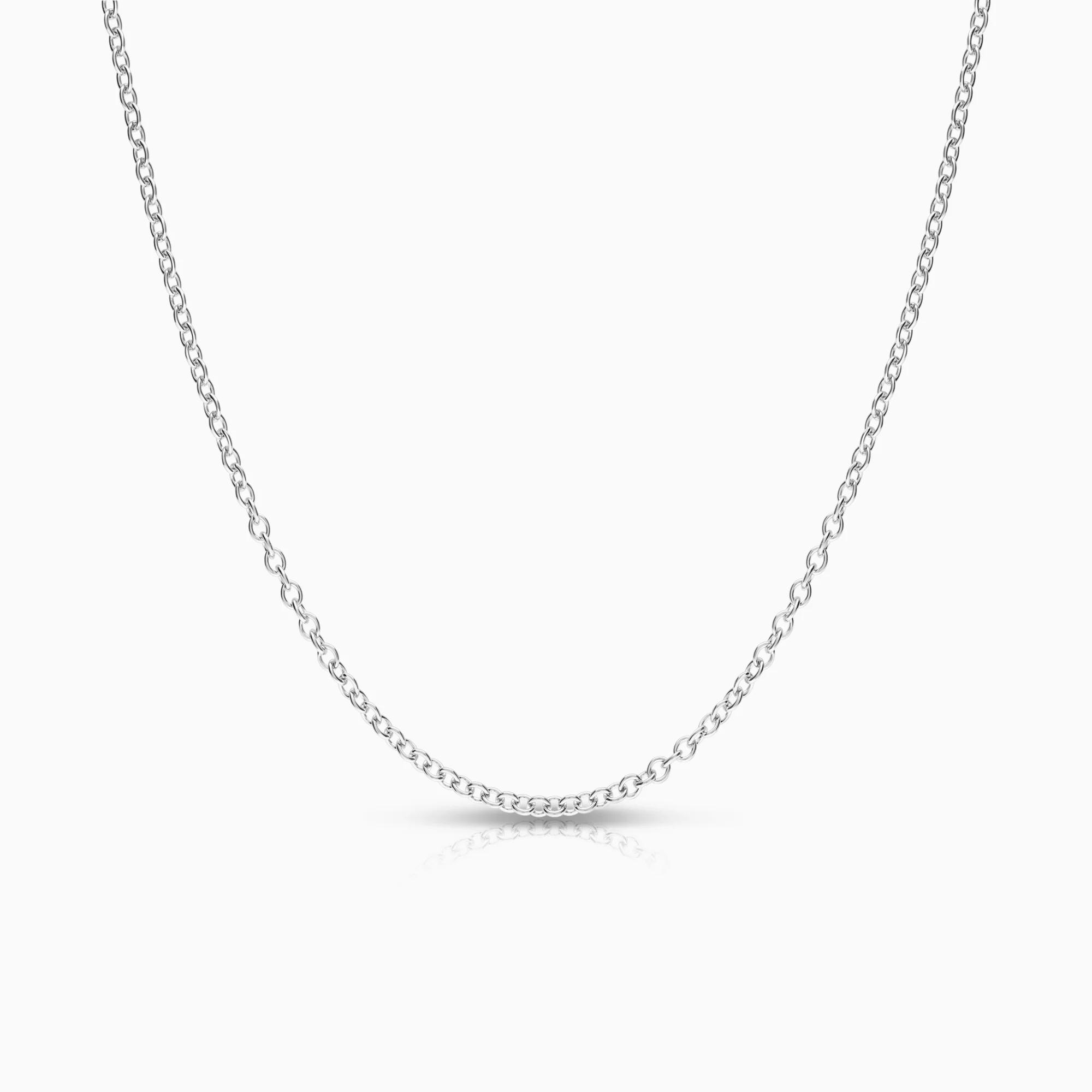Cable necklace 5.34g 18K white gold