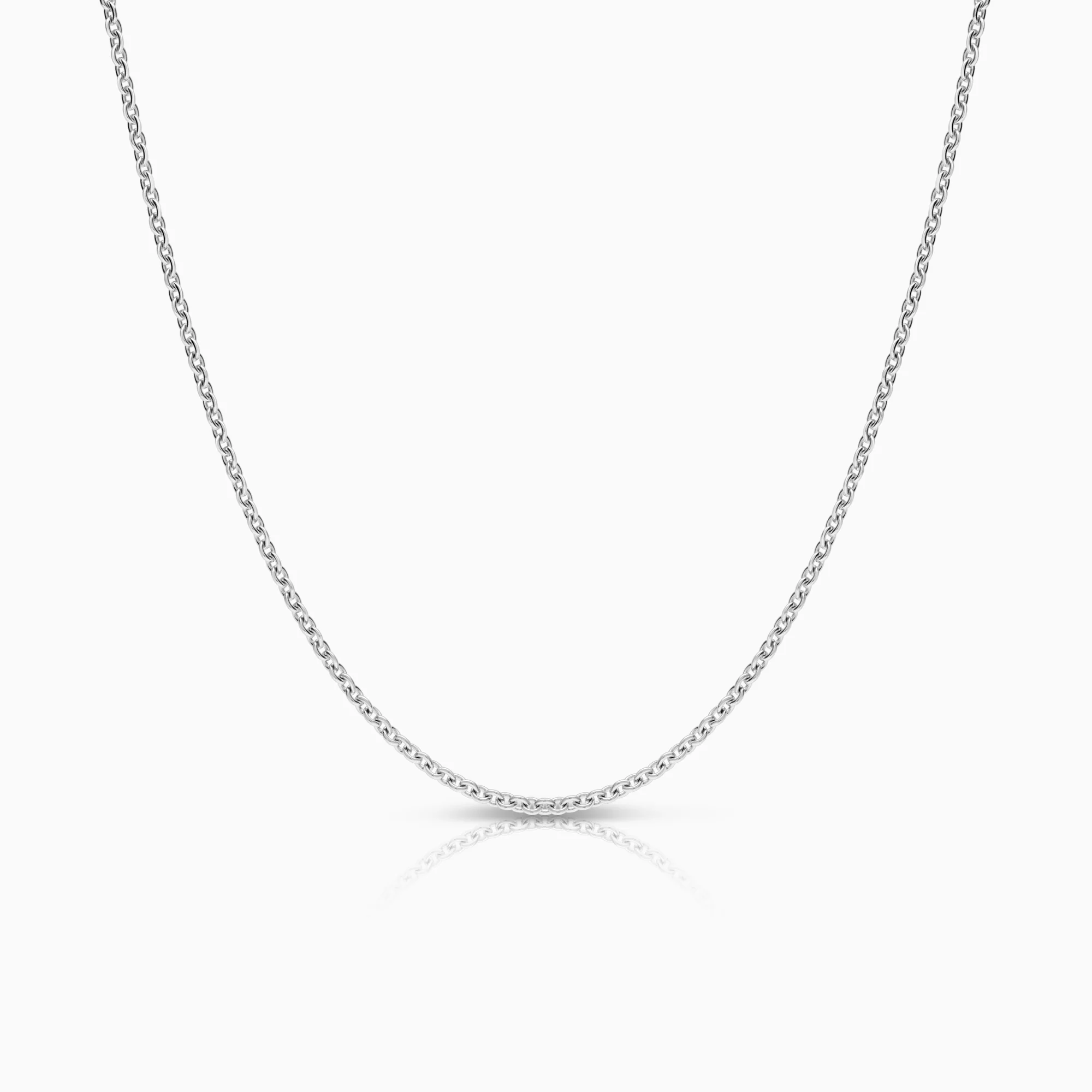 Cable necklace 5.40g 18K white gold