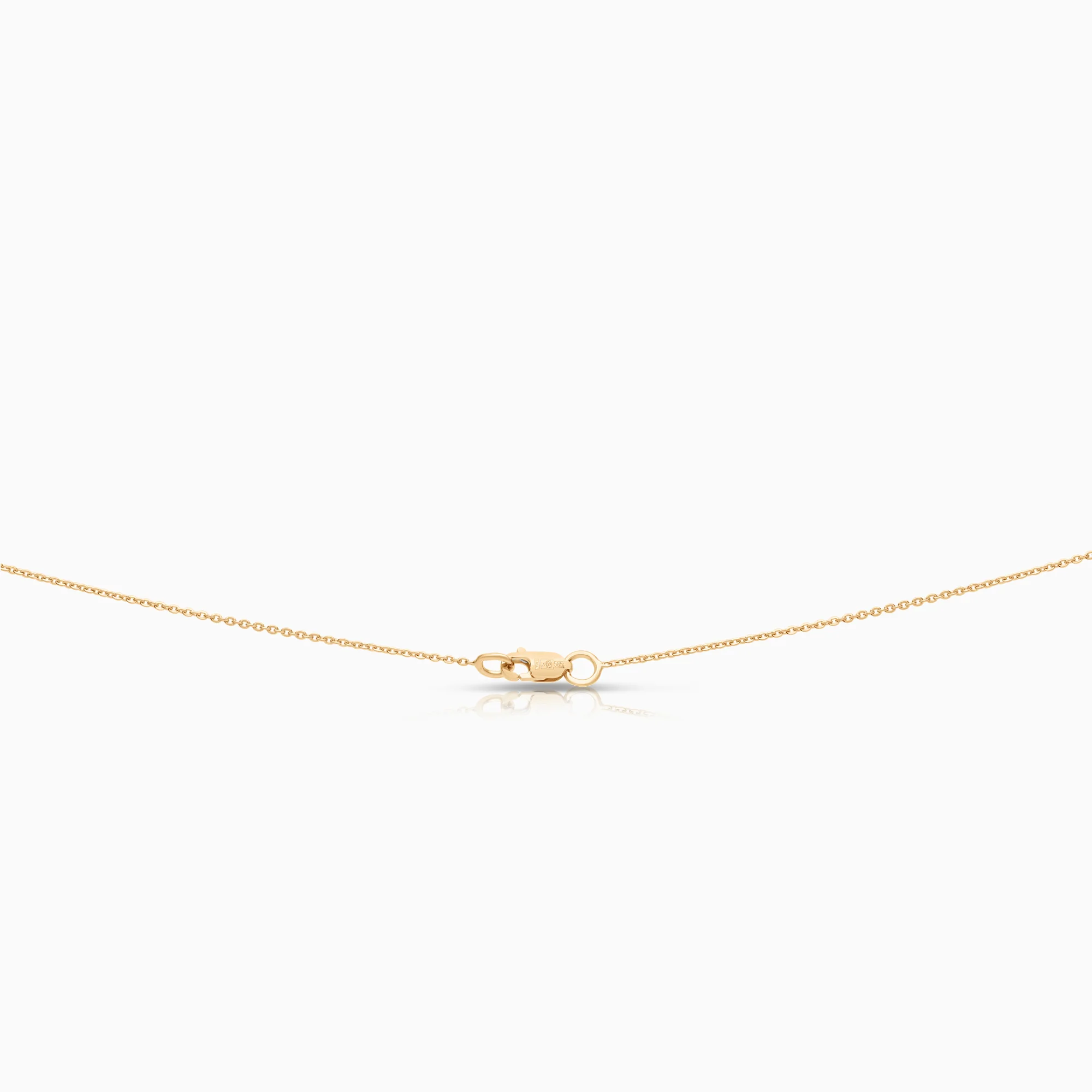 Cable necklace with heart 1.33g 14K gold - Image 2