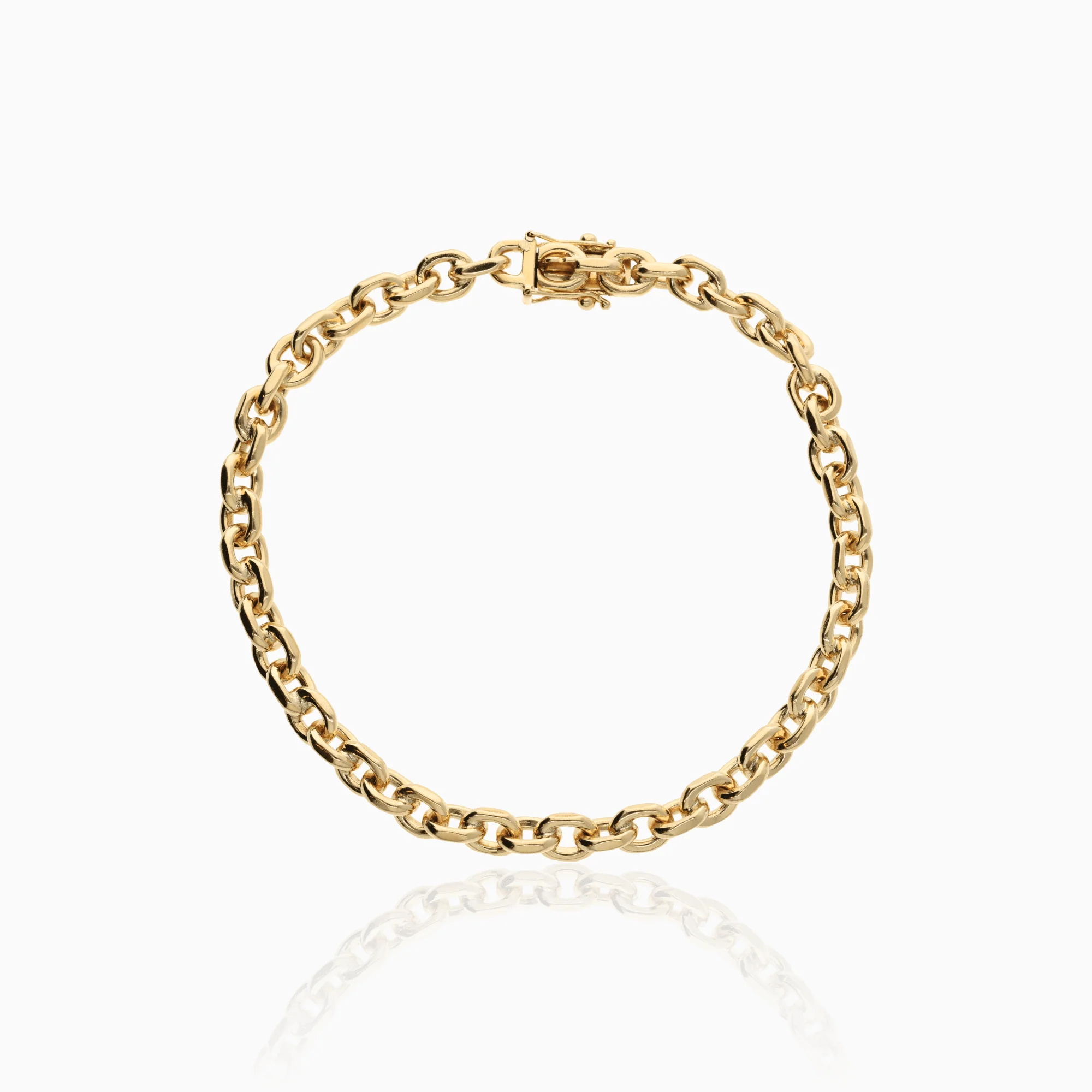 Cable link bracelet 22.15g 18K gold