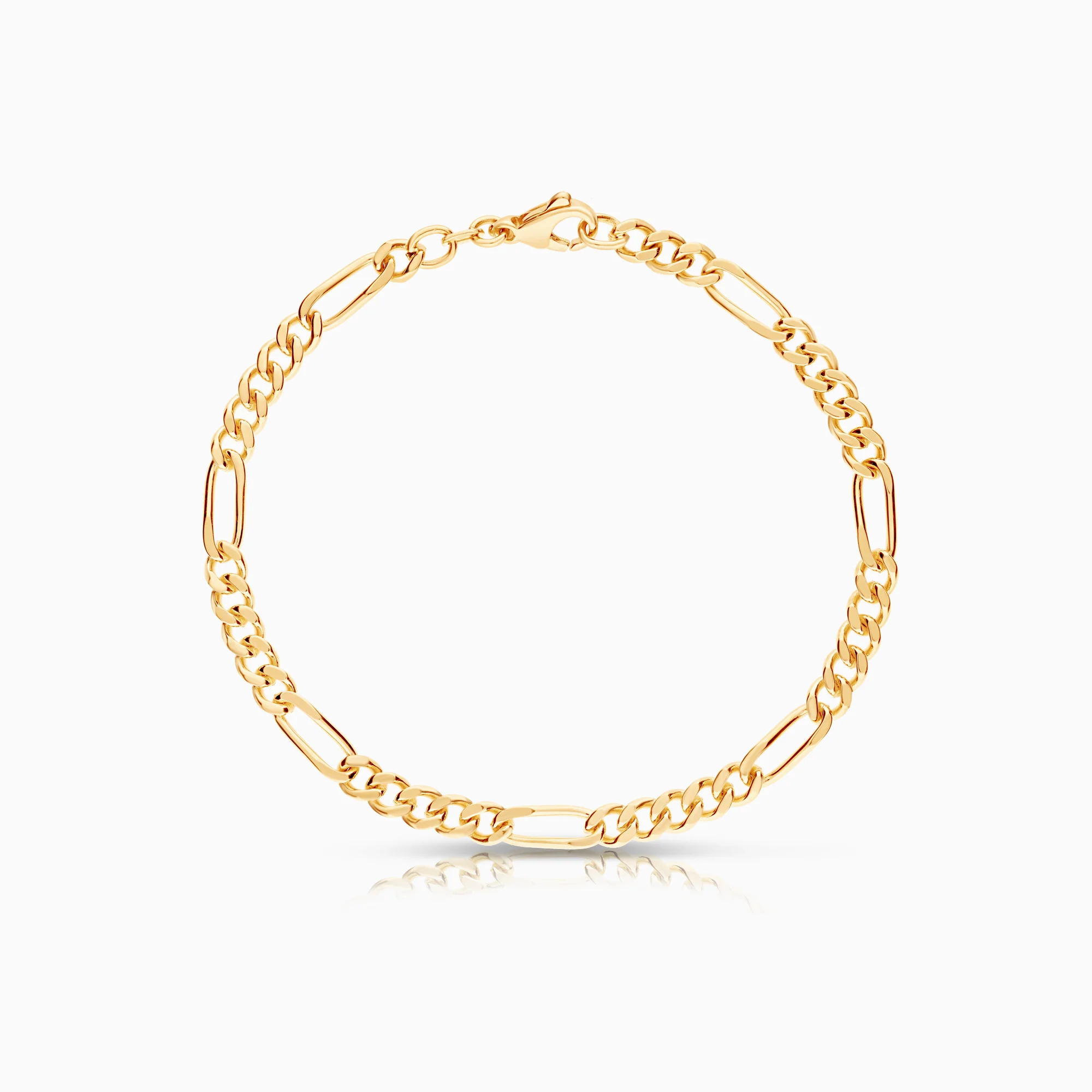 Figaro bracelet 10.08g 18K gold