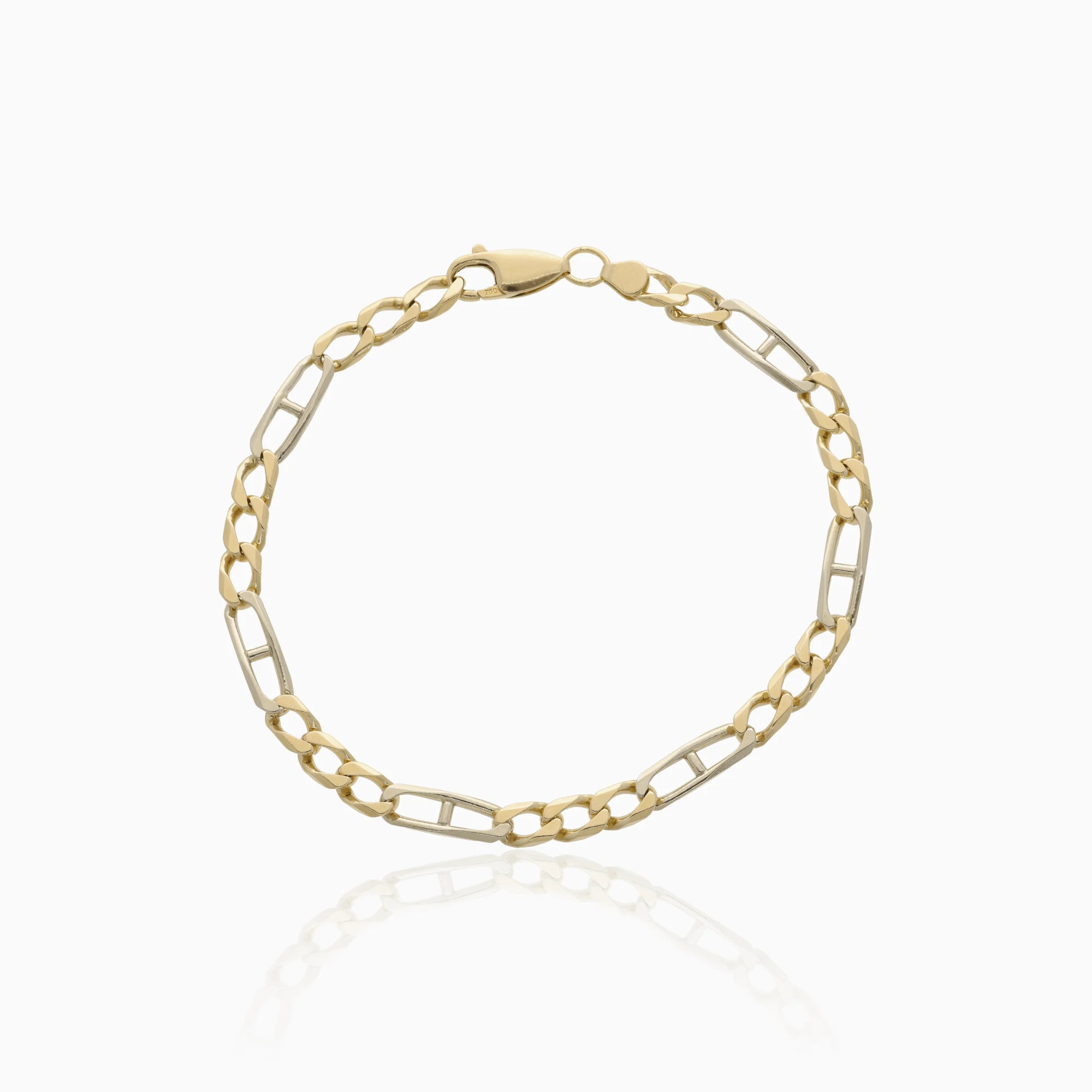 Figaro bracelet 11.0g 18K gold