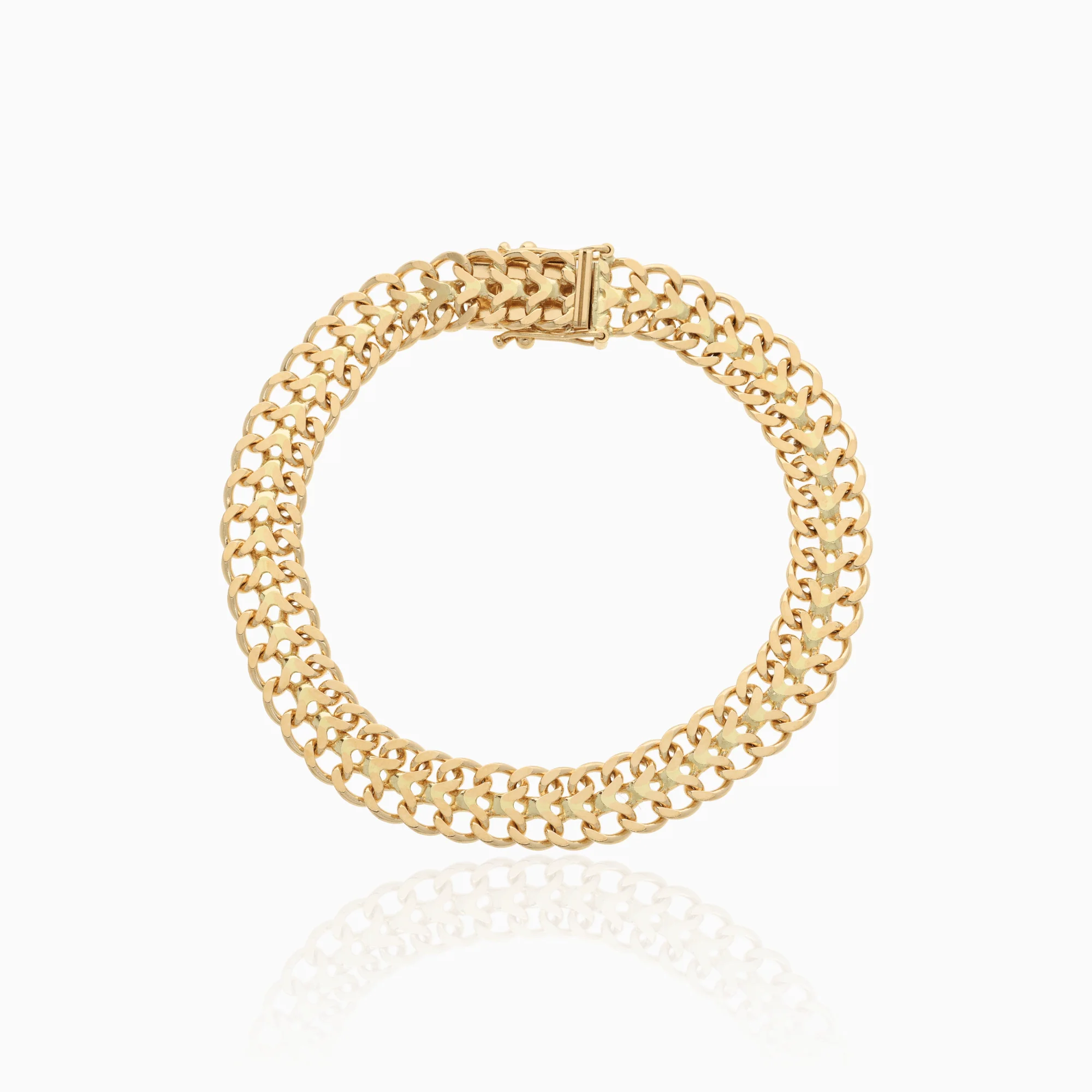 Herringbone bracelet 14.50g 18K gold