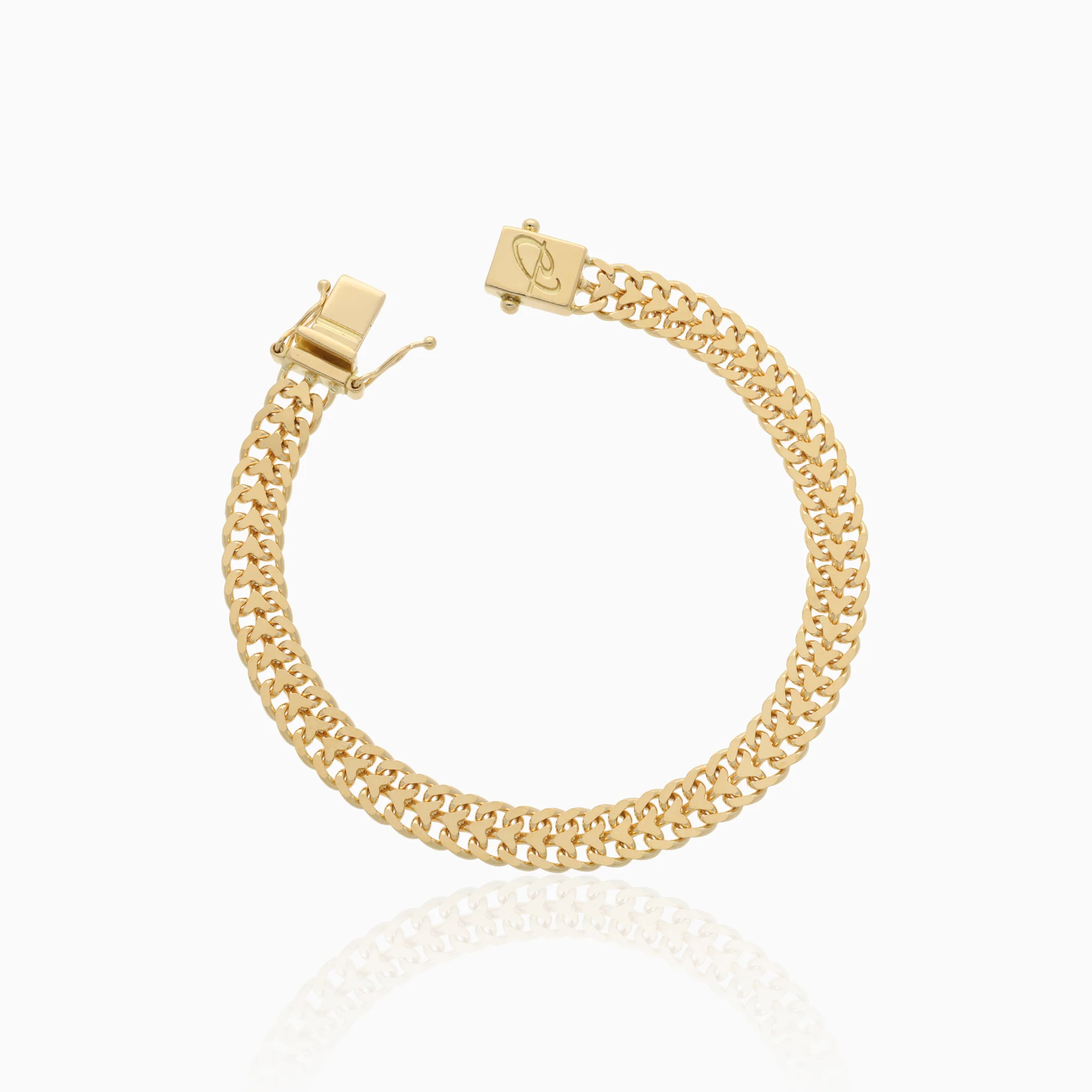 Fishbone bracelet 15.40g 18K gold