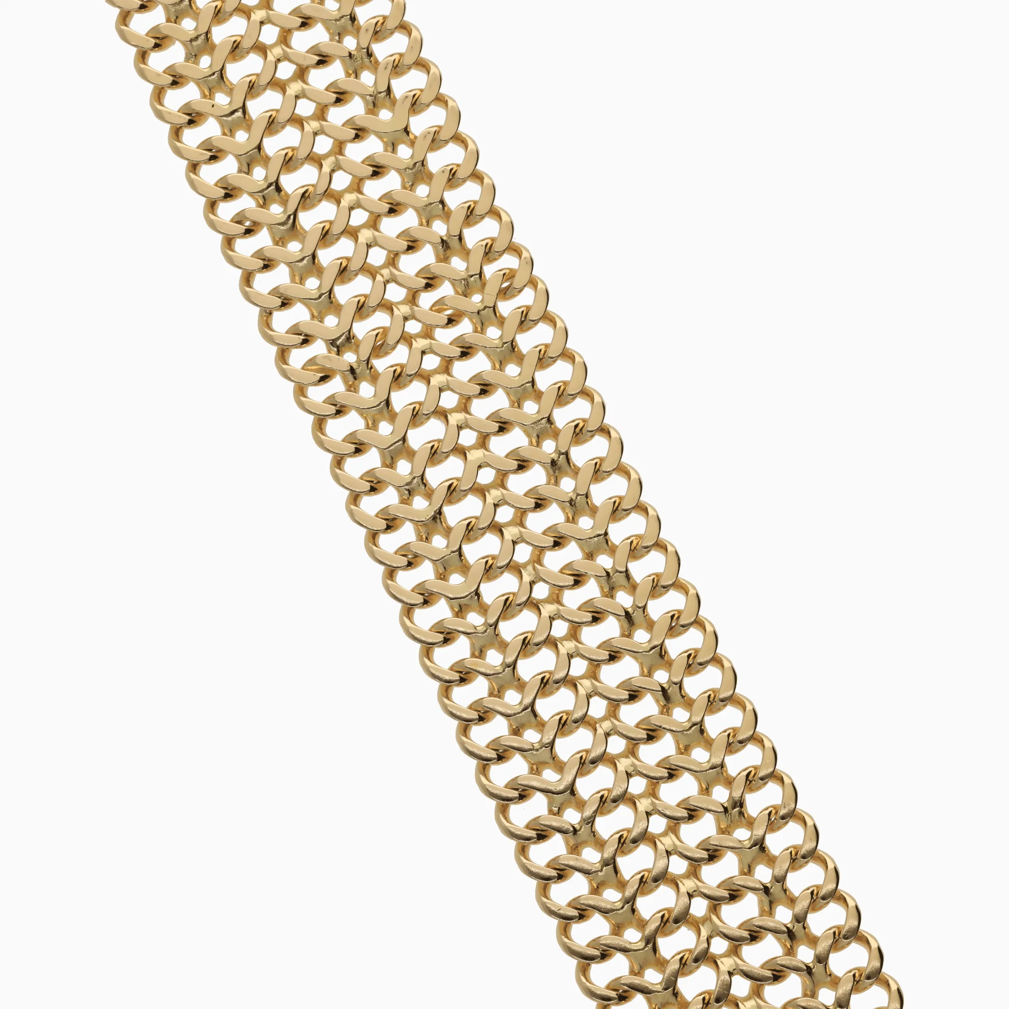 Herringbone bracelet 49.35g 18K gold
