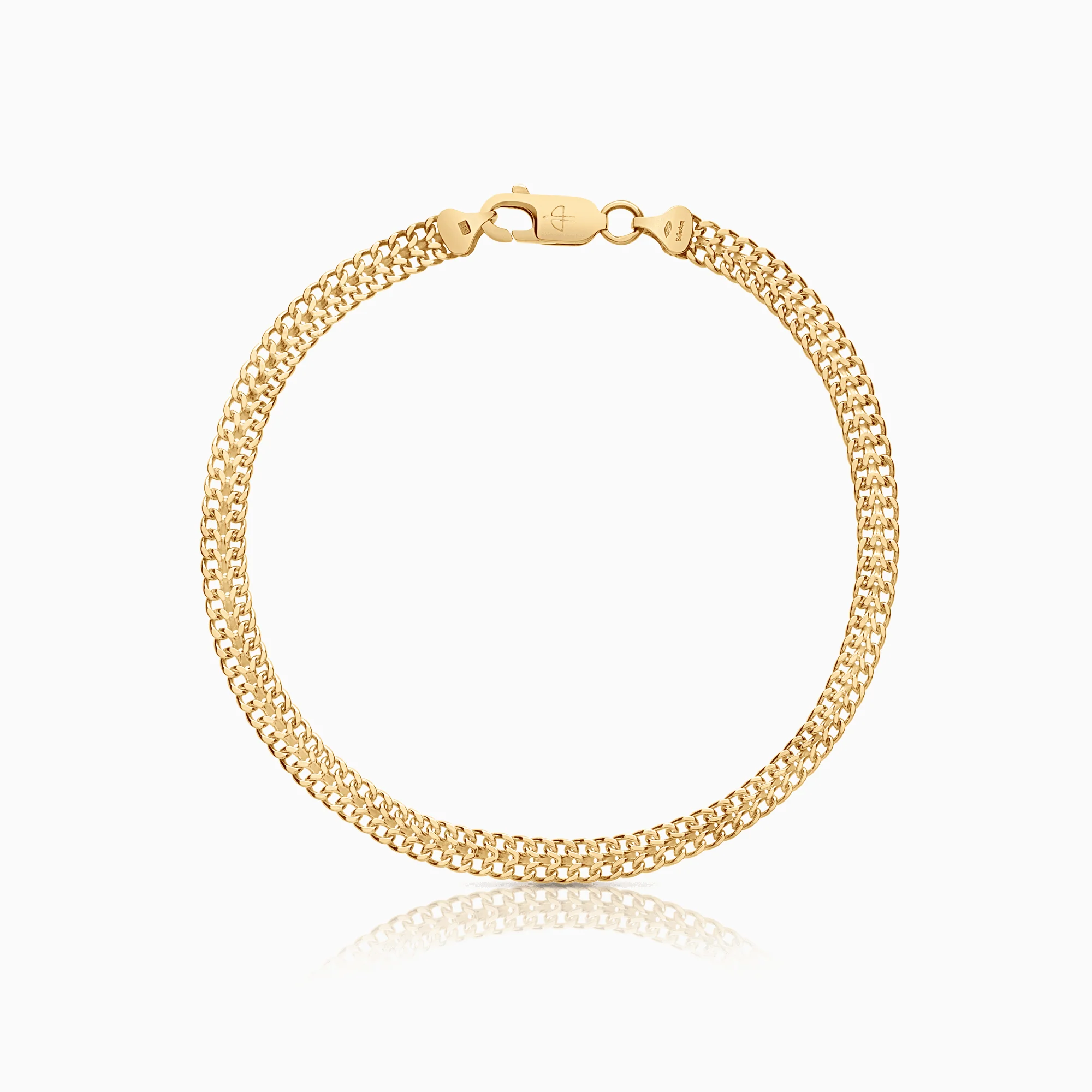 Fishbone Bracelet 6.10g 18K Gold