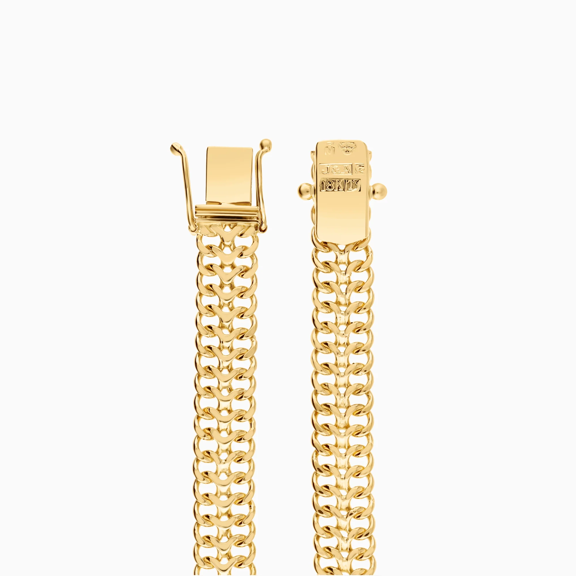 Herringbone bracelet 12.54g 18K gold - Image 2