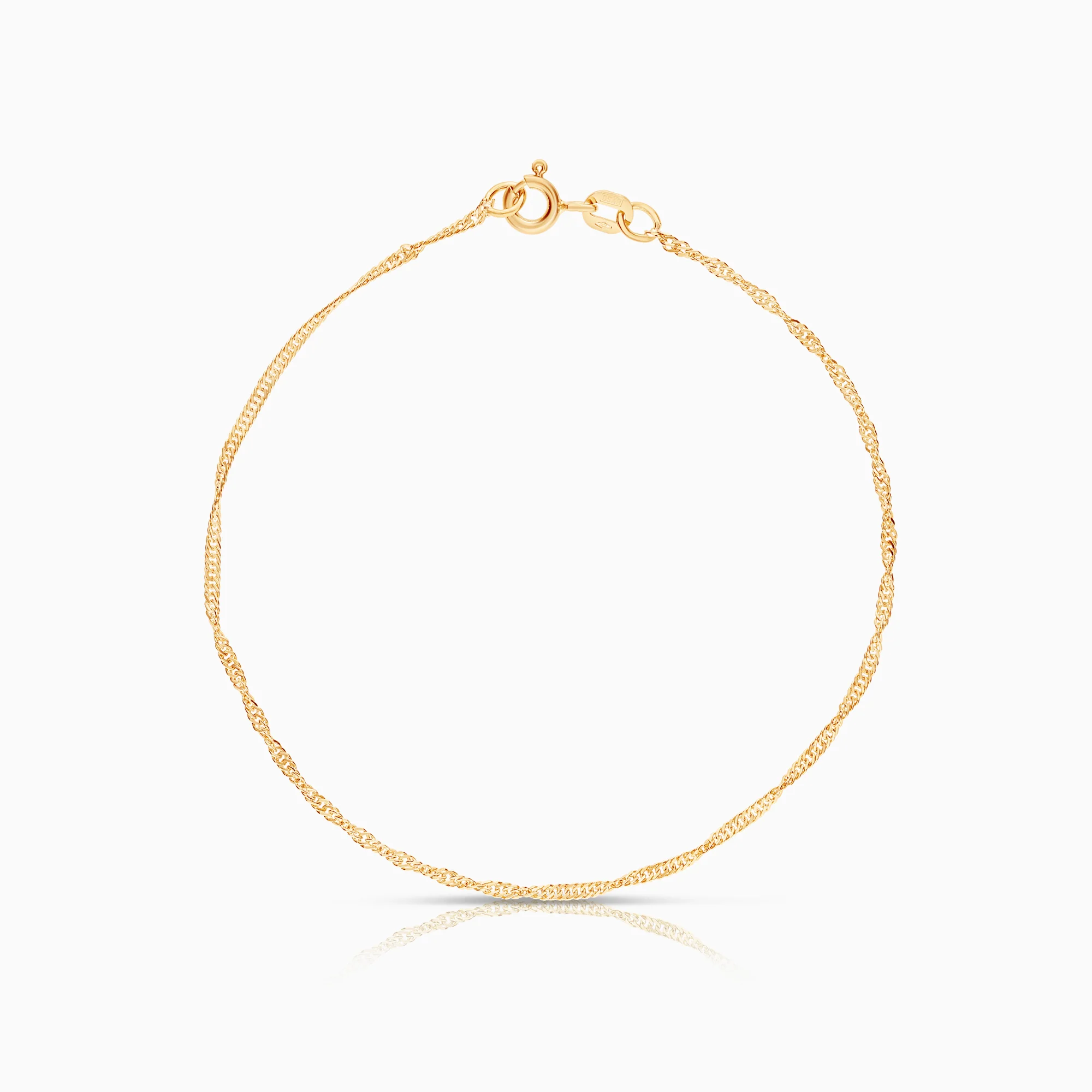 Singapore bracelet 1.08g 18K gold