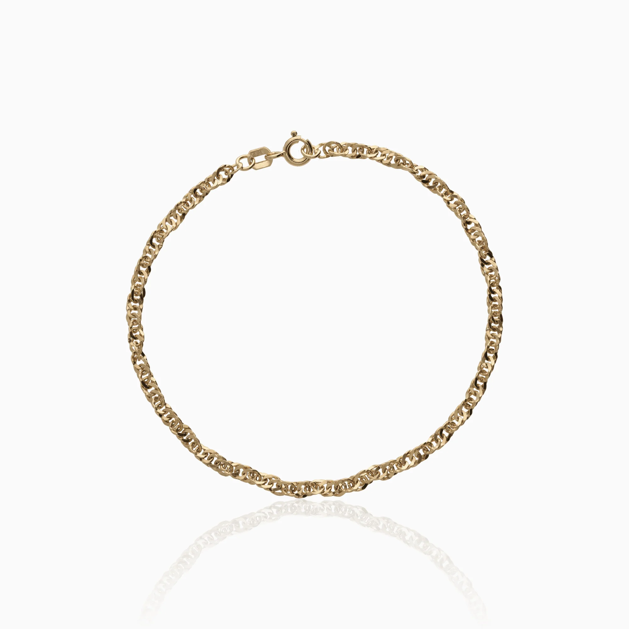 Singapore bracelet 3.05g 18K gold
