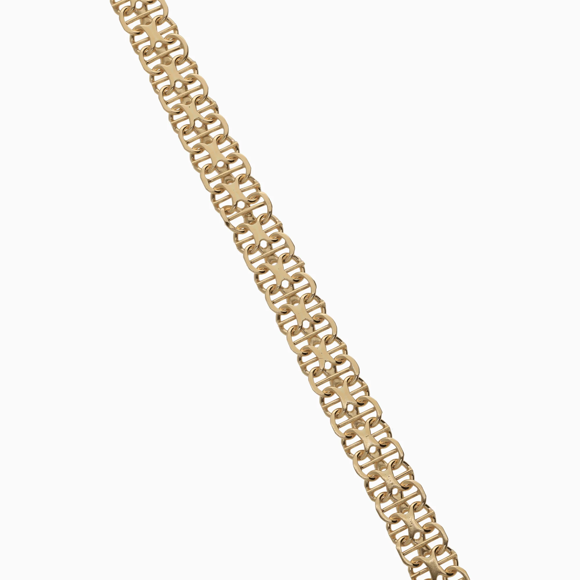 X-Link Bracelet with Bar 11.02g 18K Gold