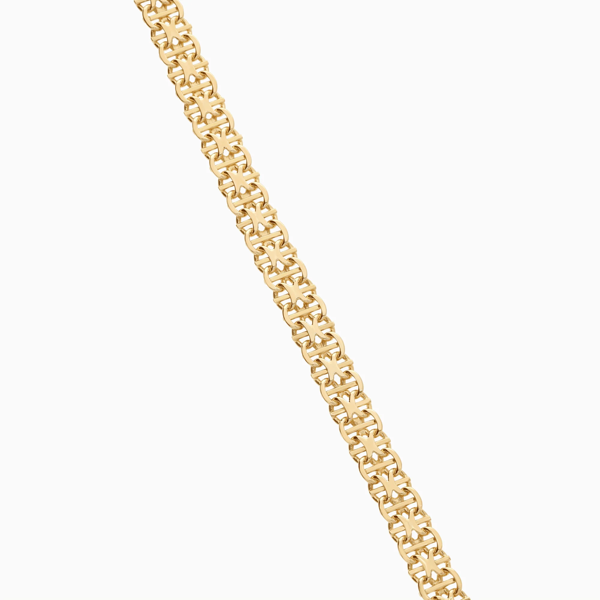 X-link bracelet with bar 13.18g 18K gold