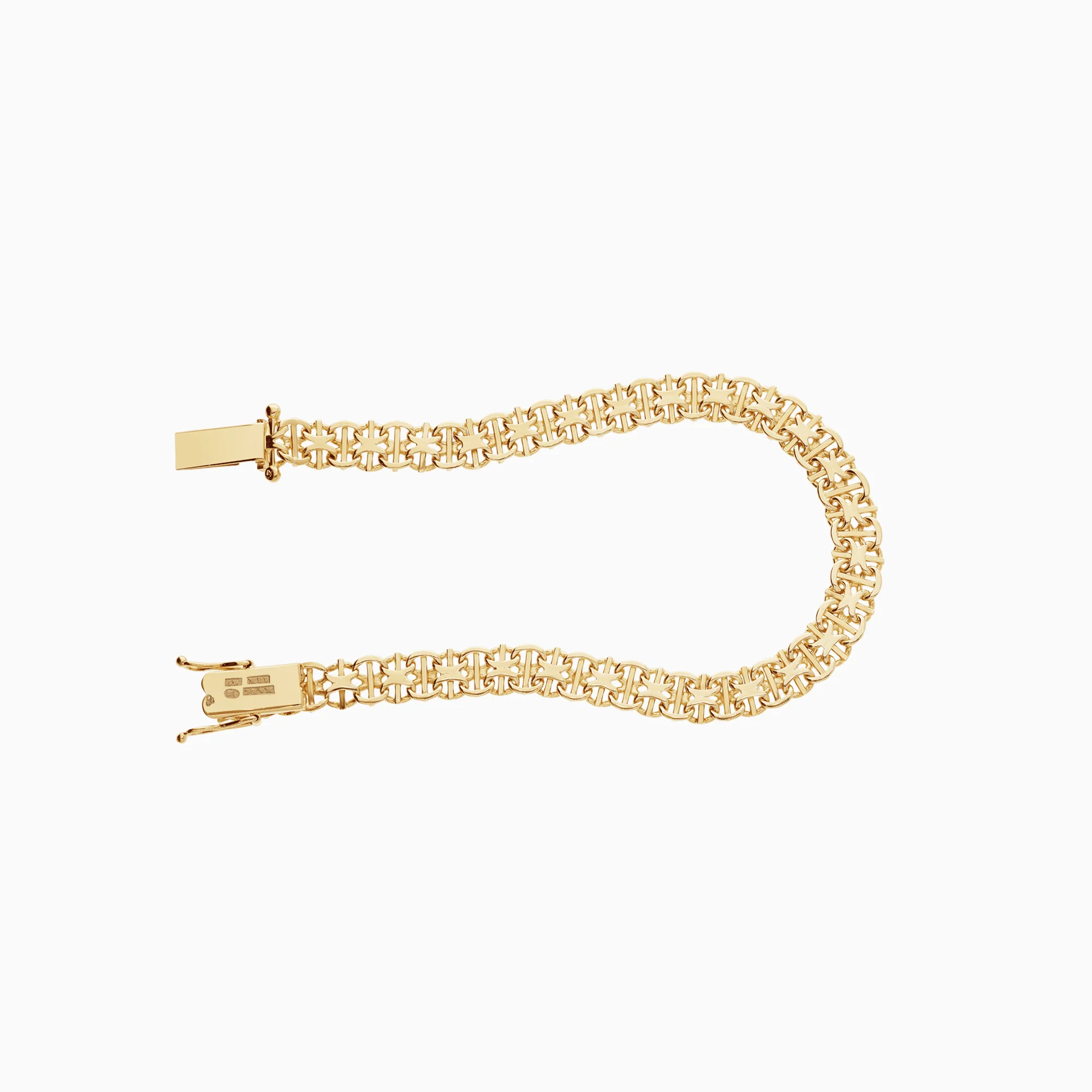 X-link bracelet with bar 13.18g 18K gold - Image 2