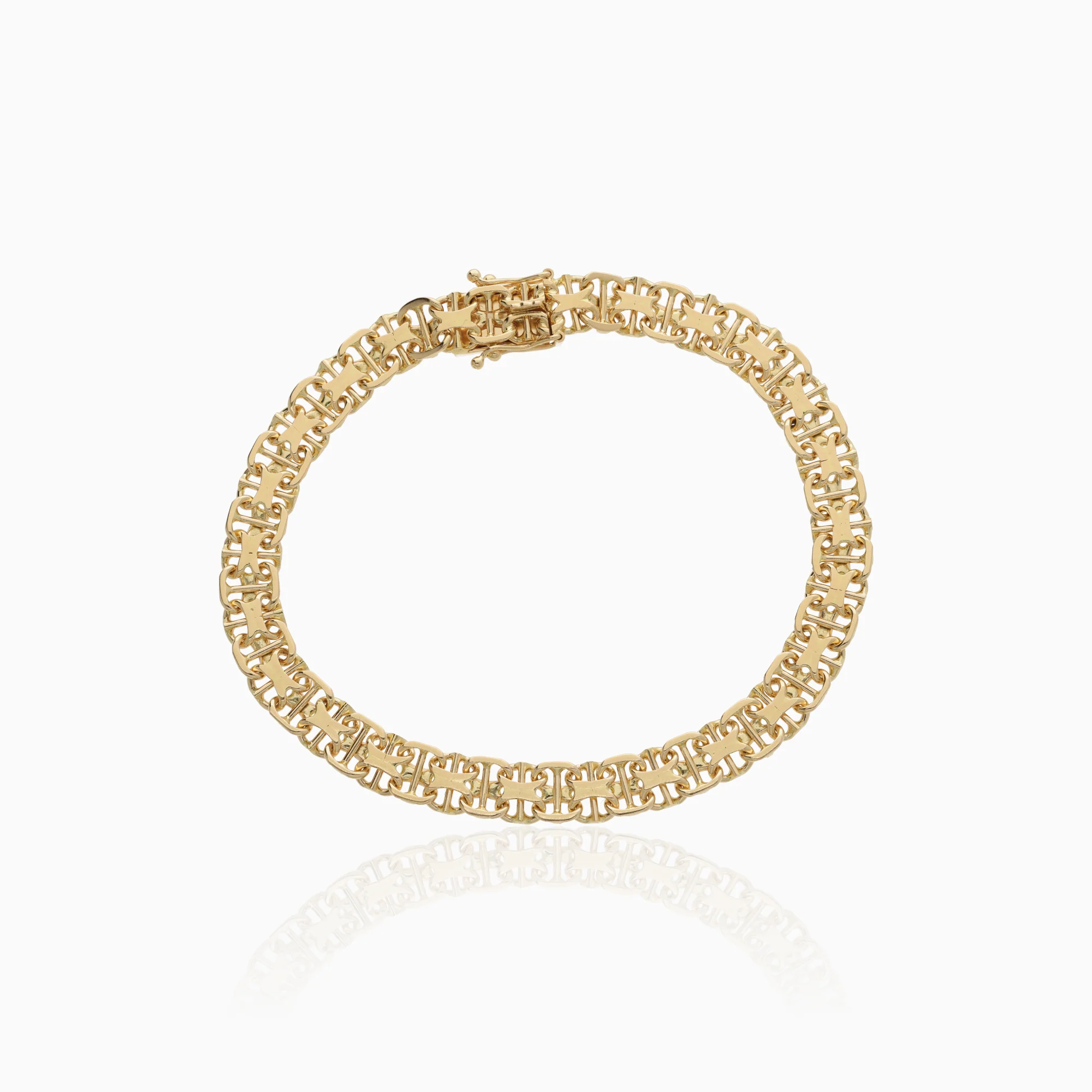X-link bracelet with bar 14.75g 18K gold