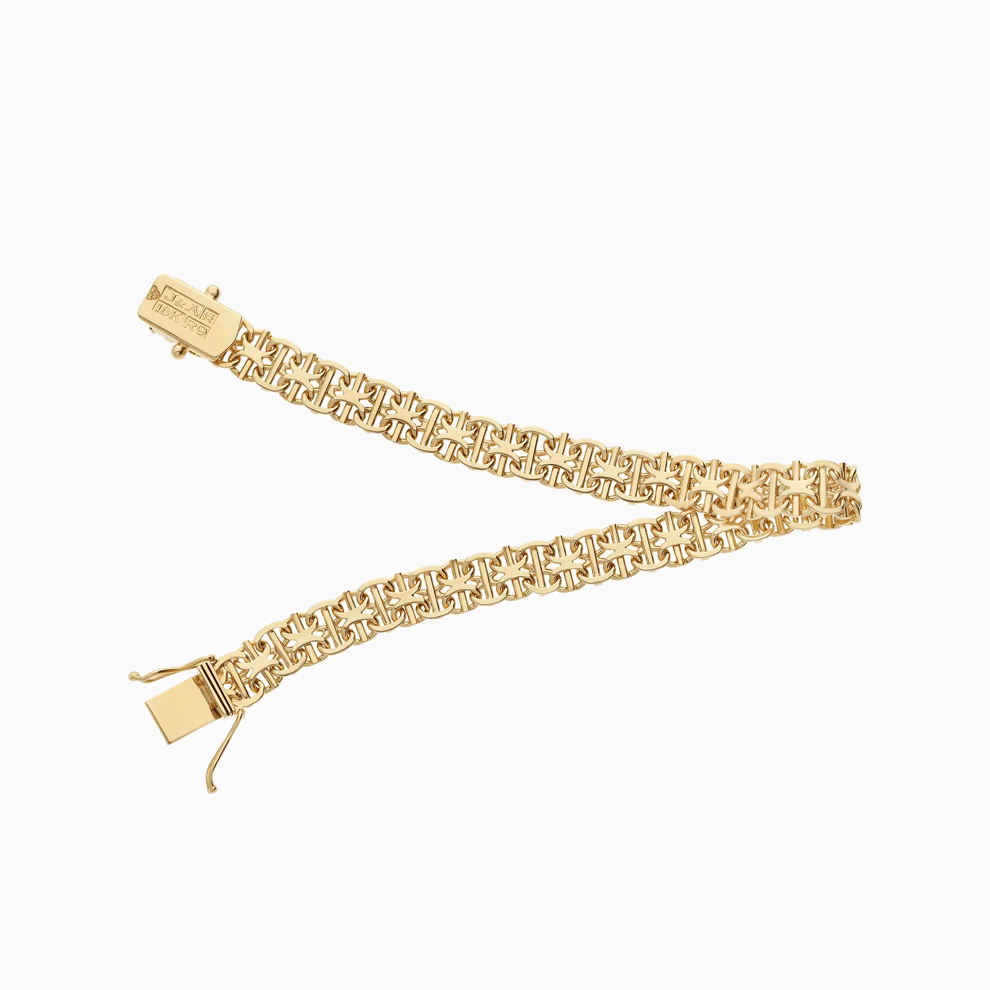 X-link bracelet with bar 15.25g 18K gold - Image 2