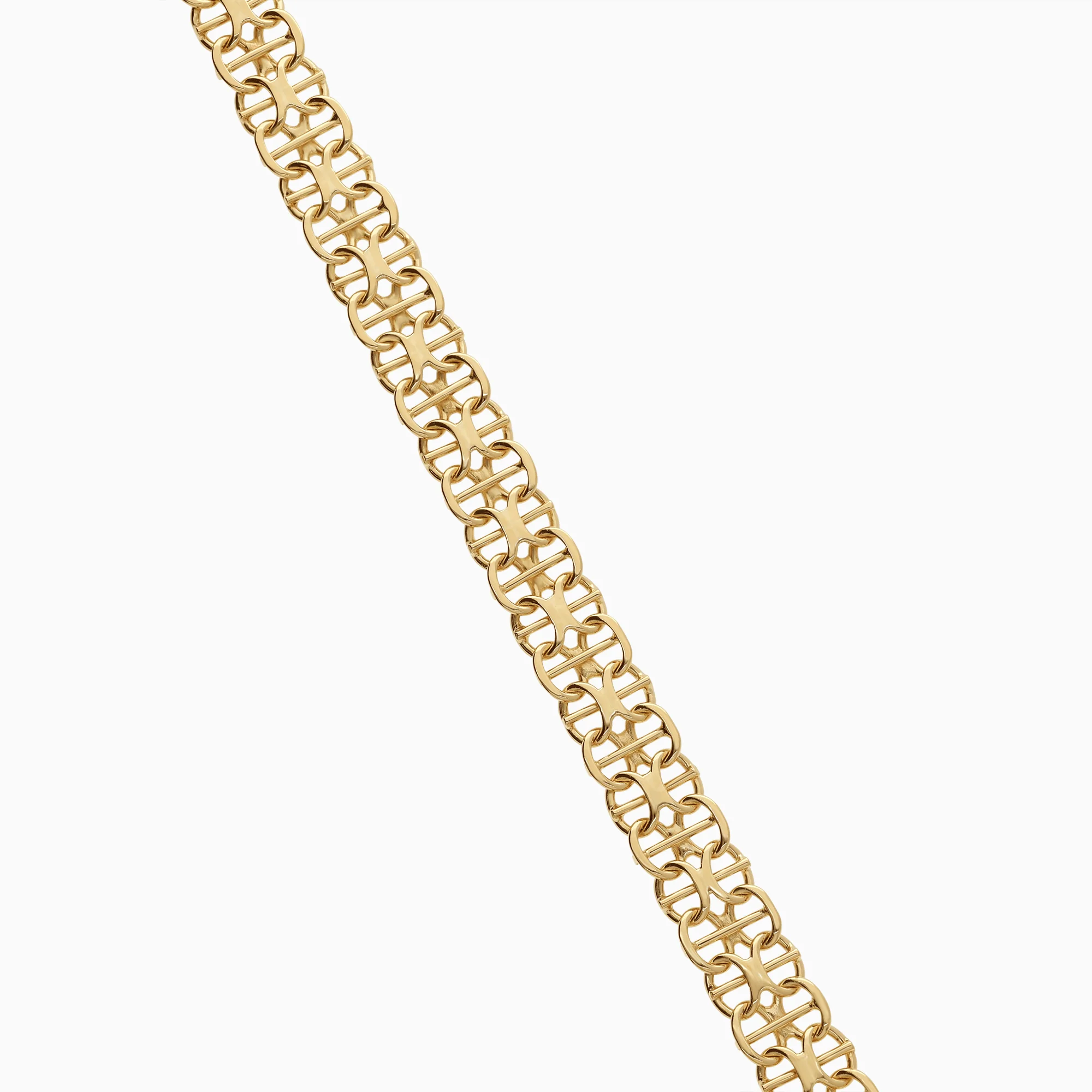 X-link bracelet with bar 15.36g 18K gold