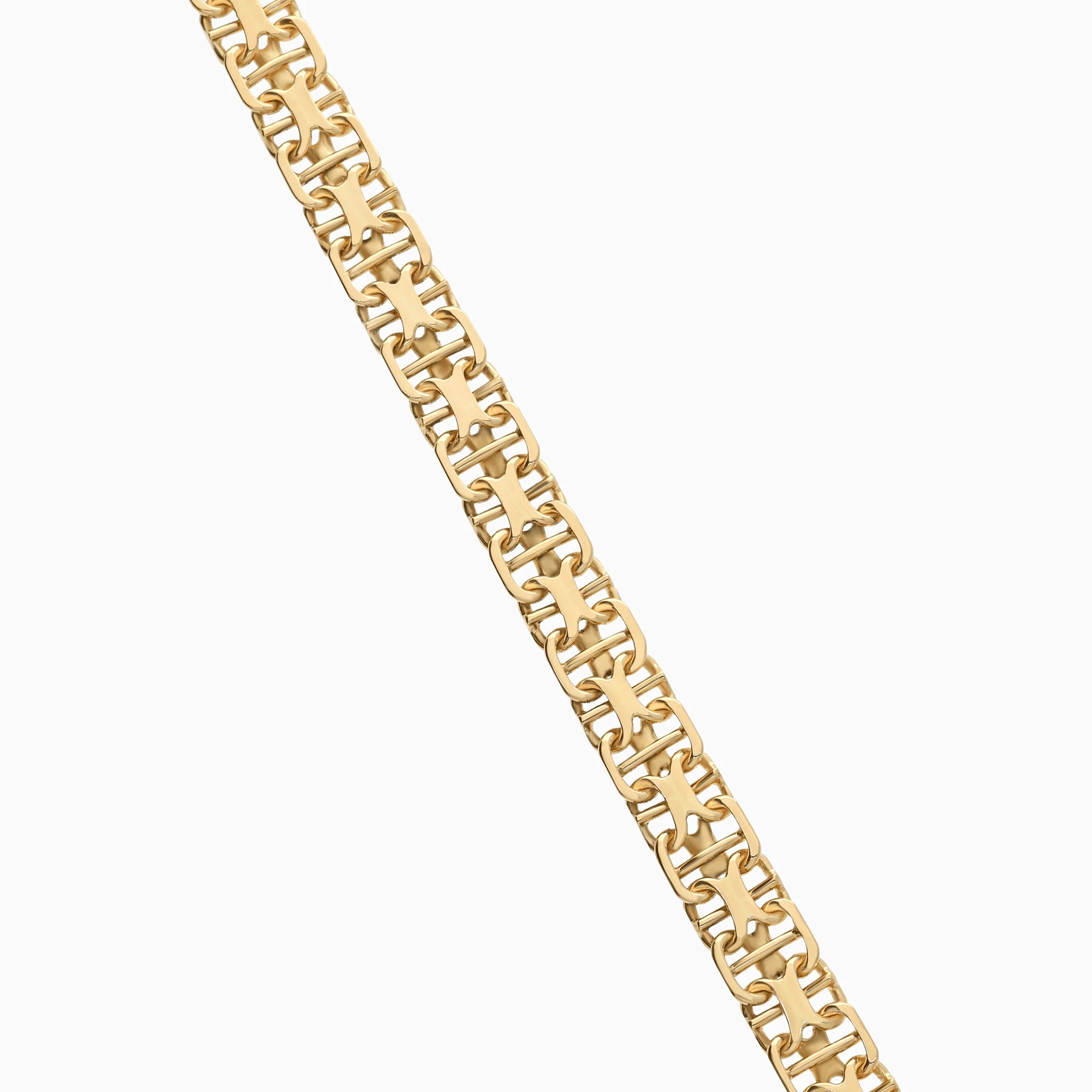 Bracelet X-link with bar 15.75g 18K gold