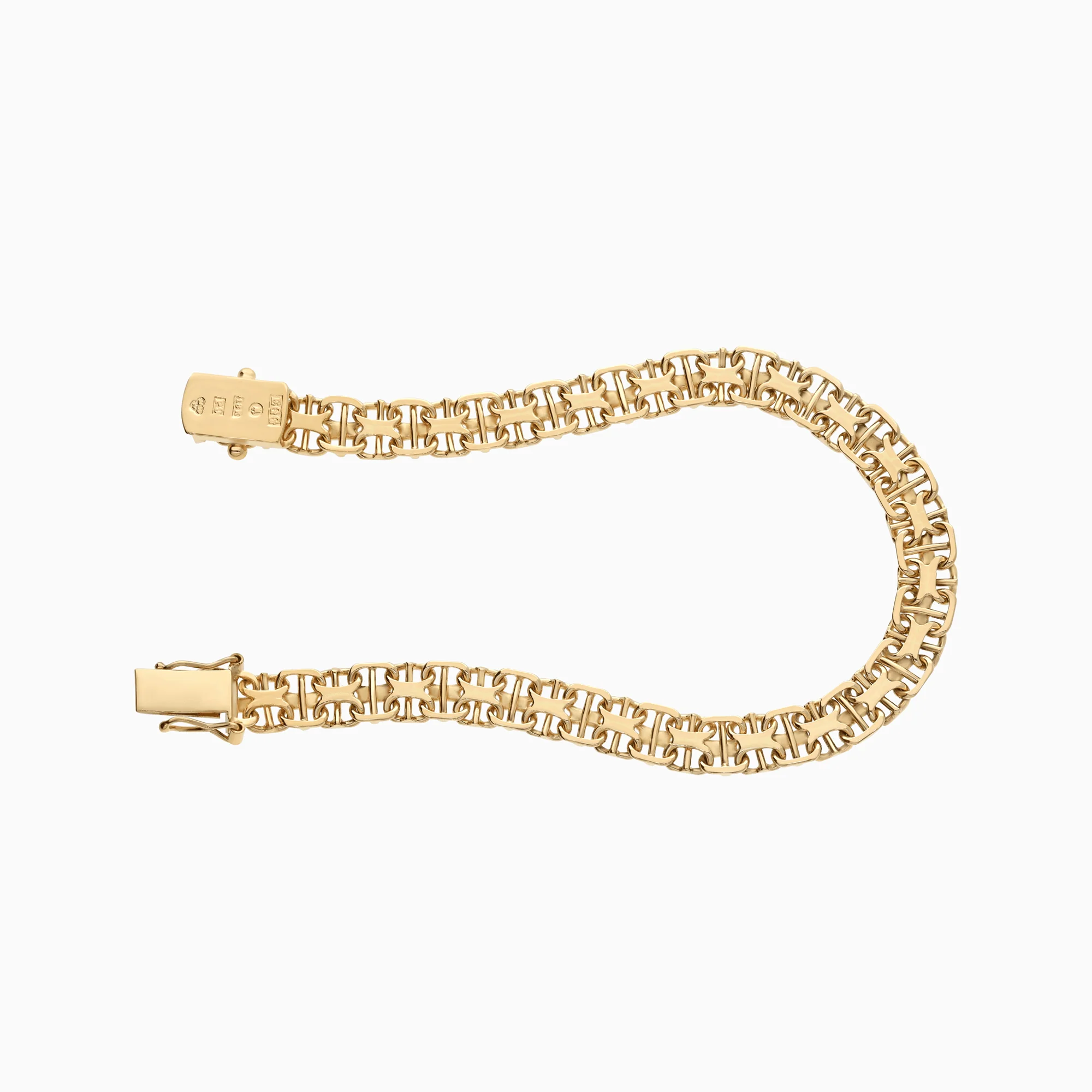 Bracelet X-link with bar 15.75g 18K gold - Image 2