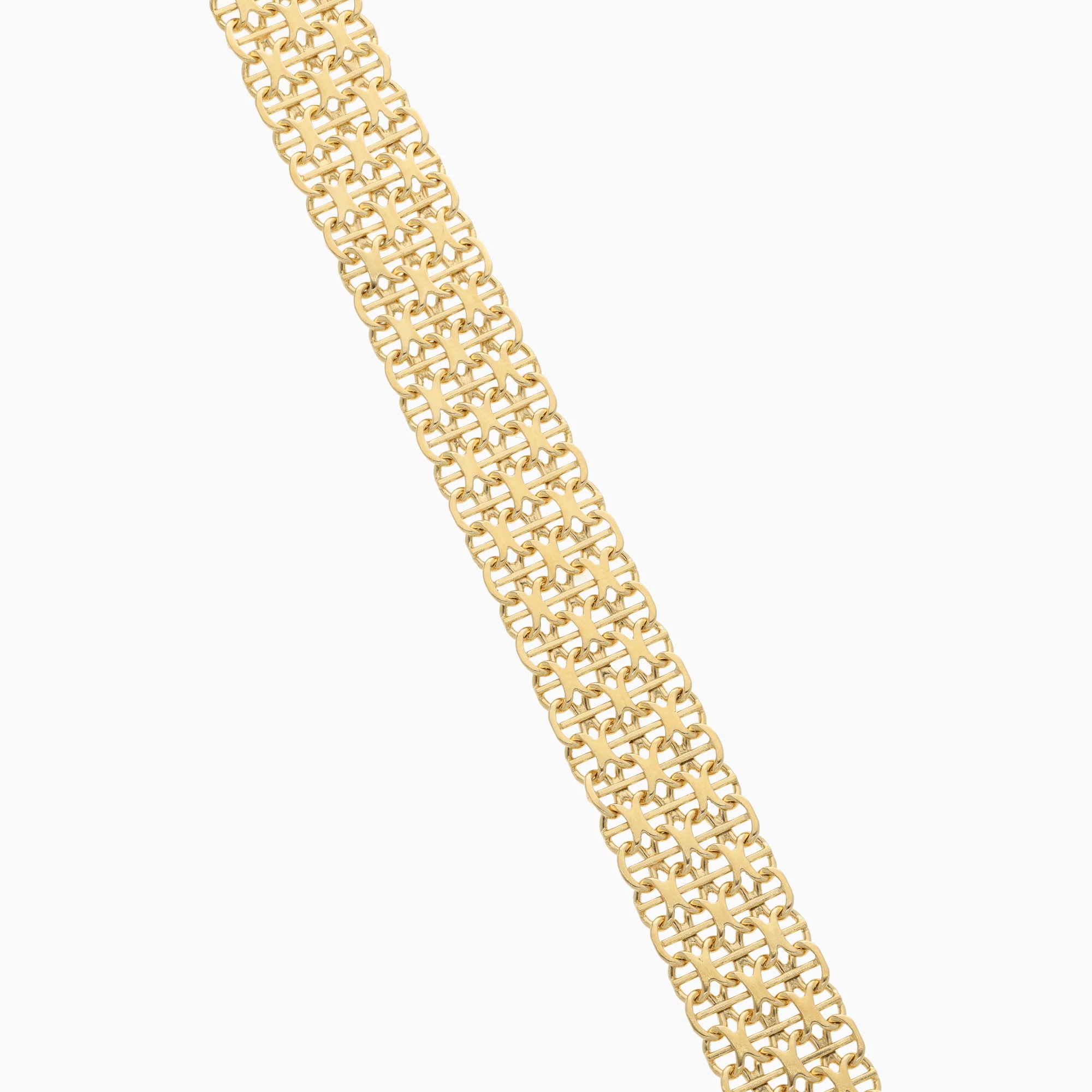 X-link bracelet with bar 16.22g 18K gold