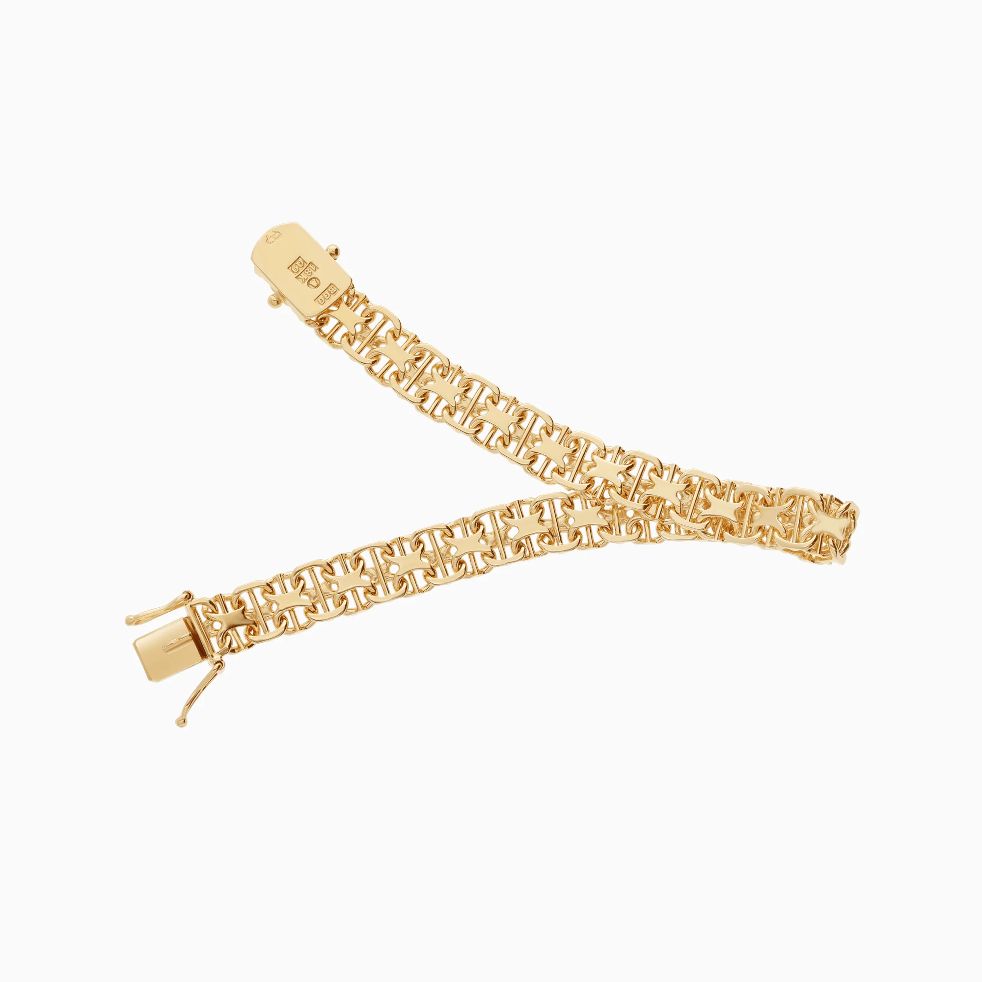 X-link bracelet with bar 16.89g 18K gold - Image 2
