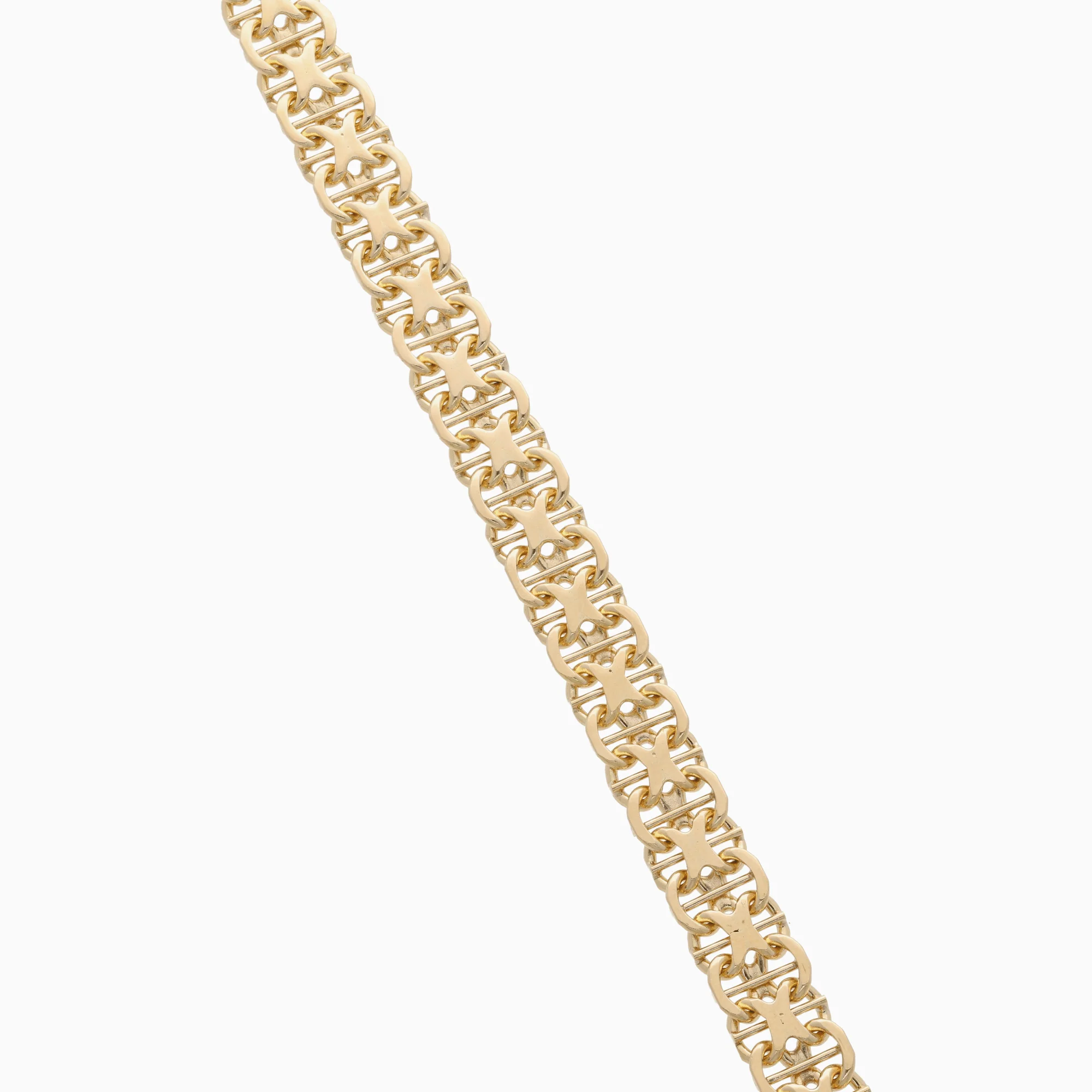 X-link bracelet with bar 18.15g 18K gold