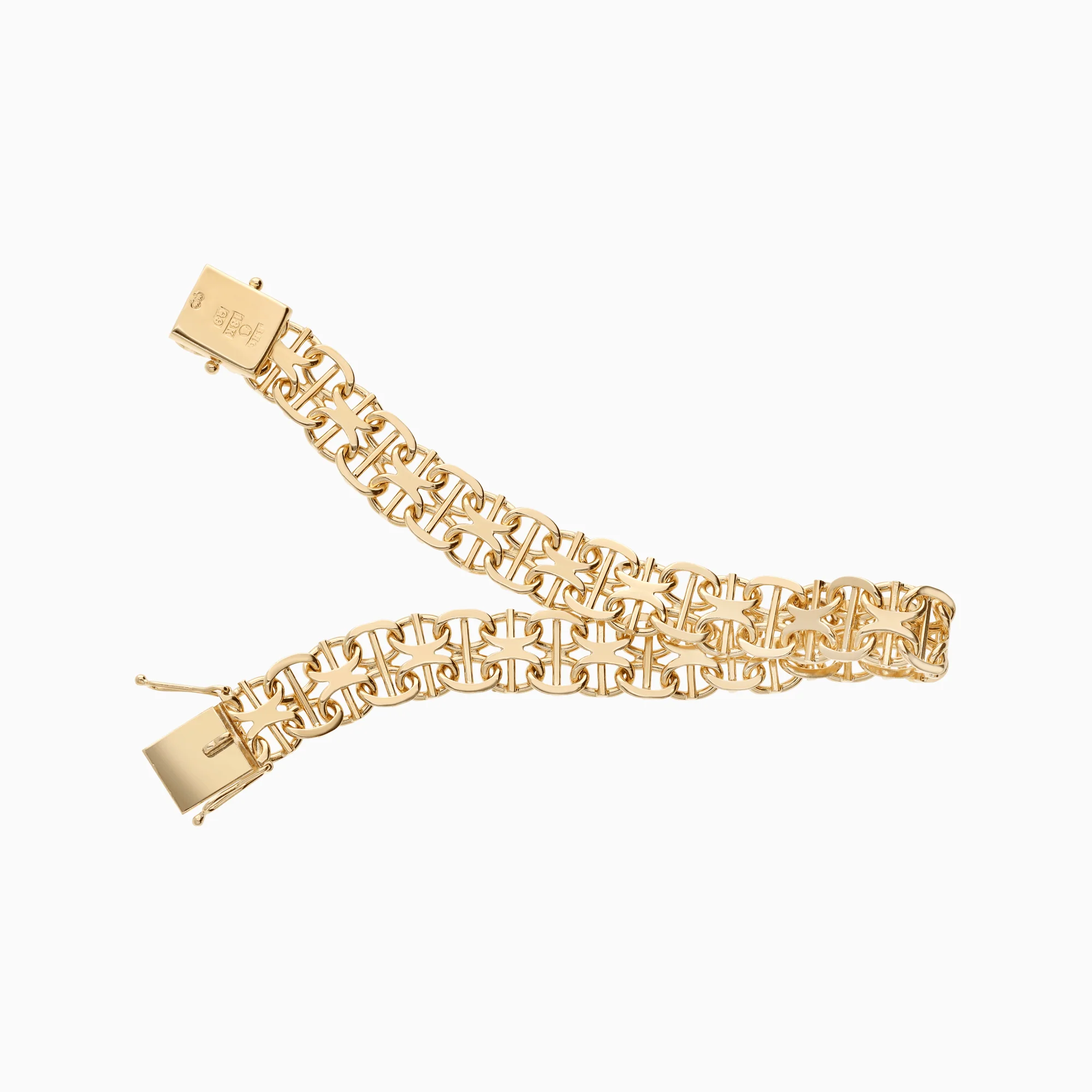 X-link bracelet with bar 19.84g 18K gold - Image 2