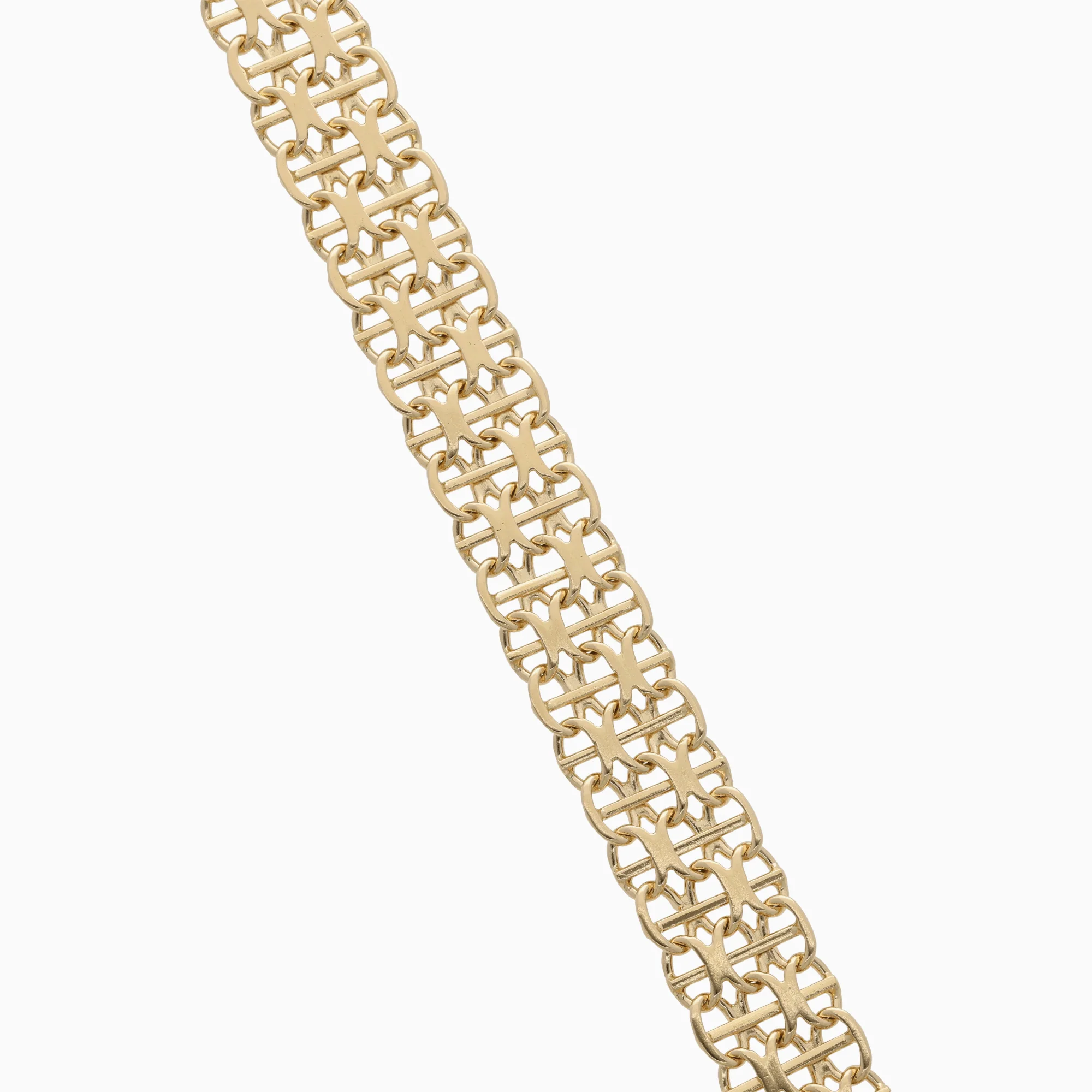 X-link bracelet with bar 22.3g 18K gold