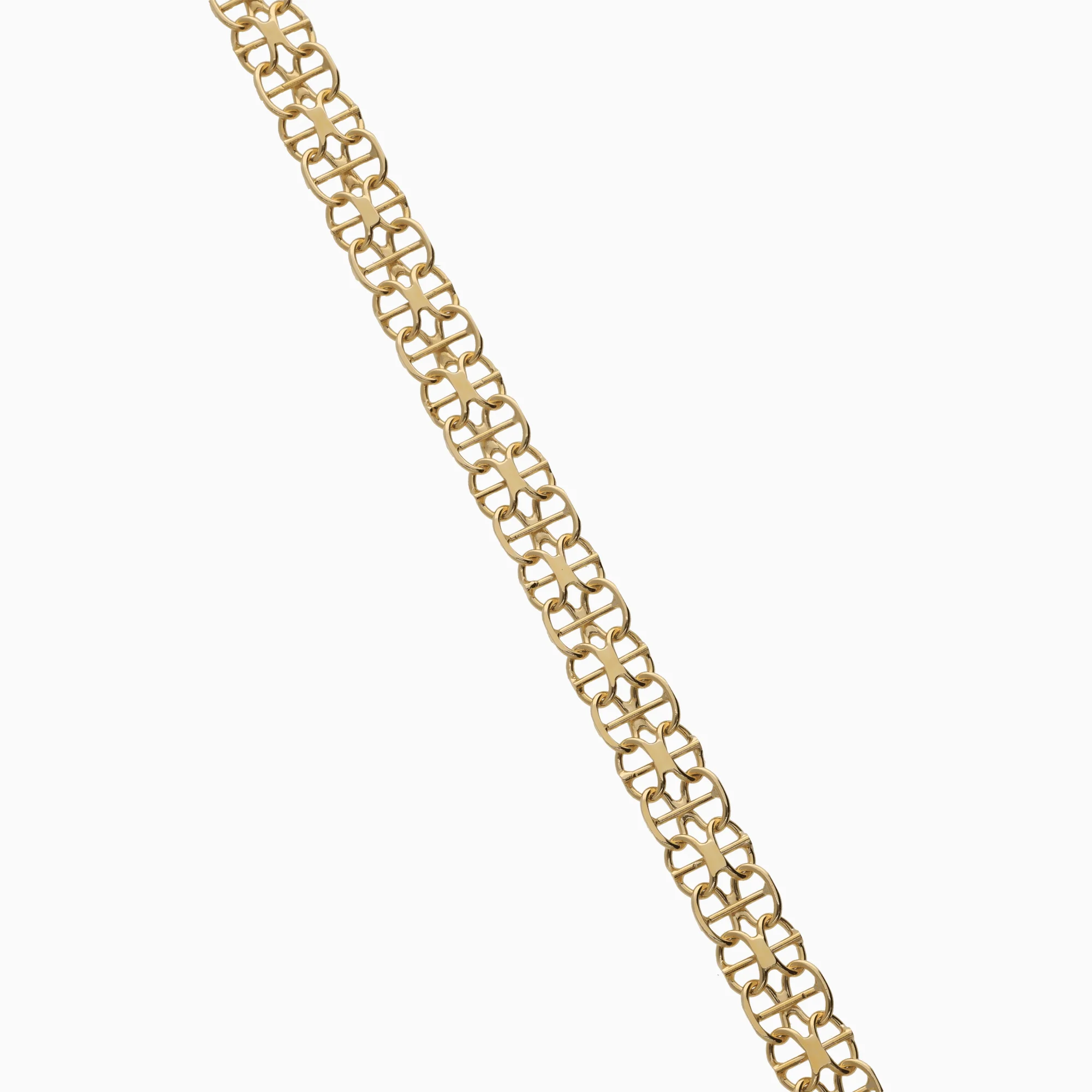 Bracelet x-link with bar 7.35g 18K gold
