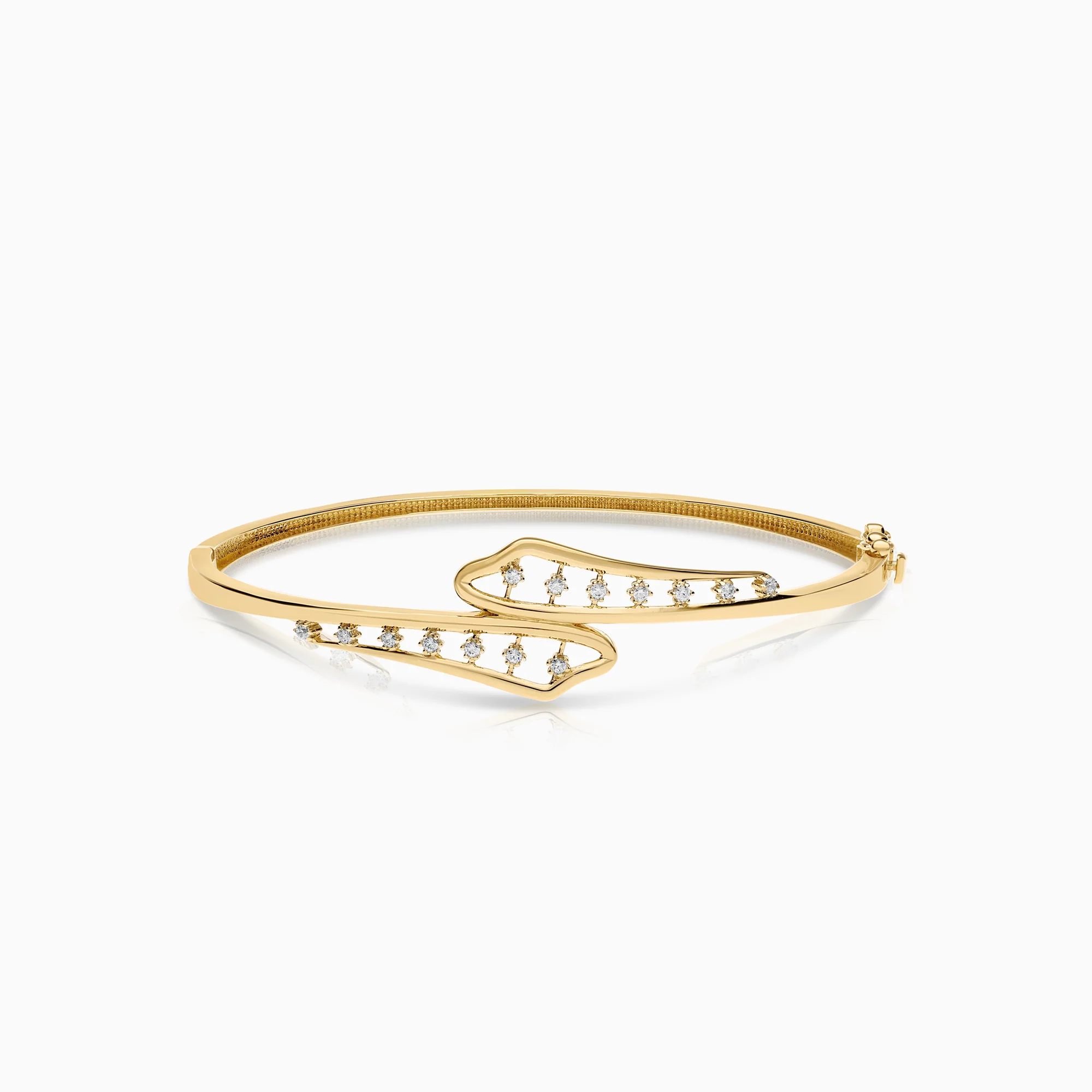 Bangle cubic zirconia 8.17g 18K gold