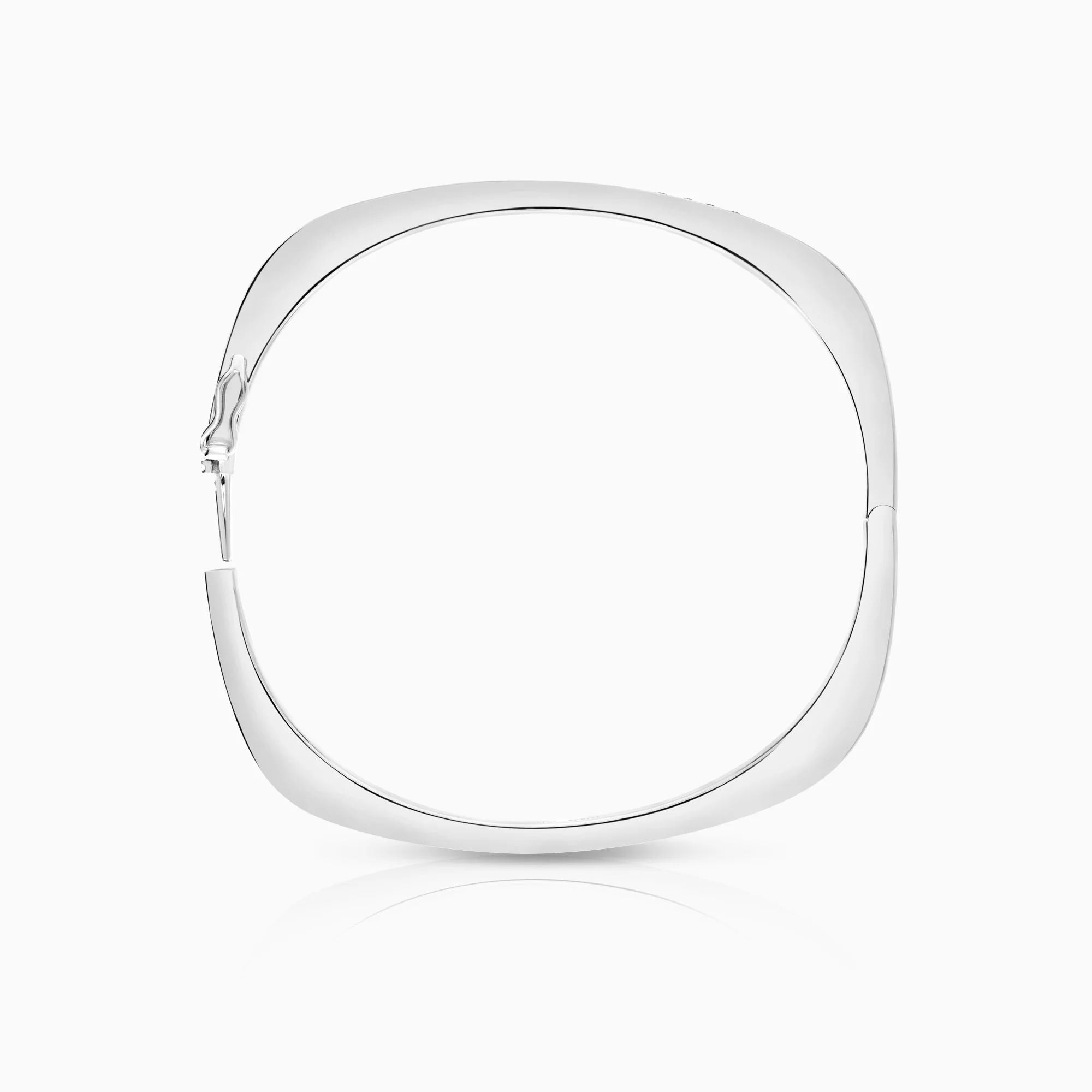 Bangle with diamonds 0.12ct 14K white gold - Image 2