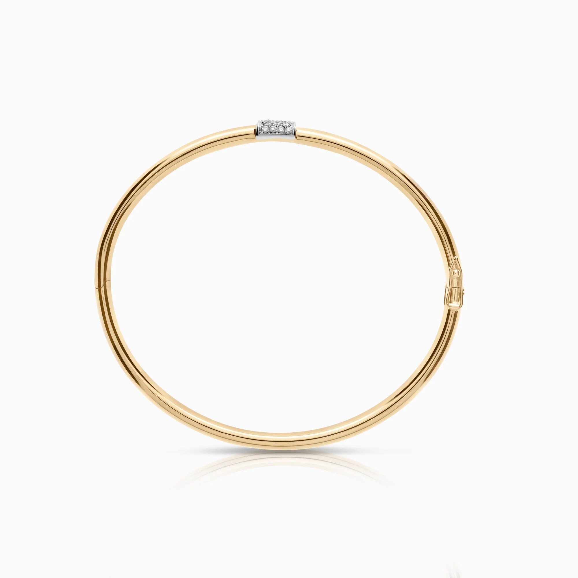 Bangle with diamonds 0.25ct 14K gold - Image 3