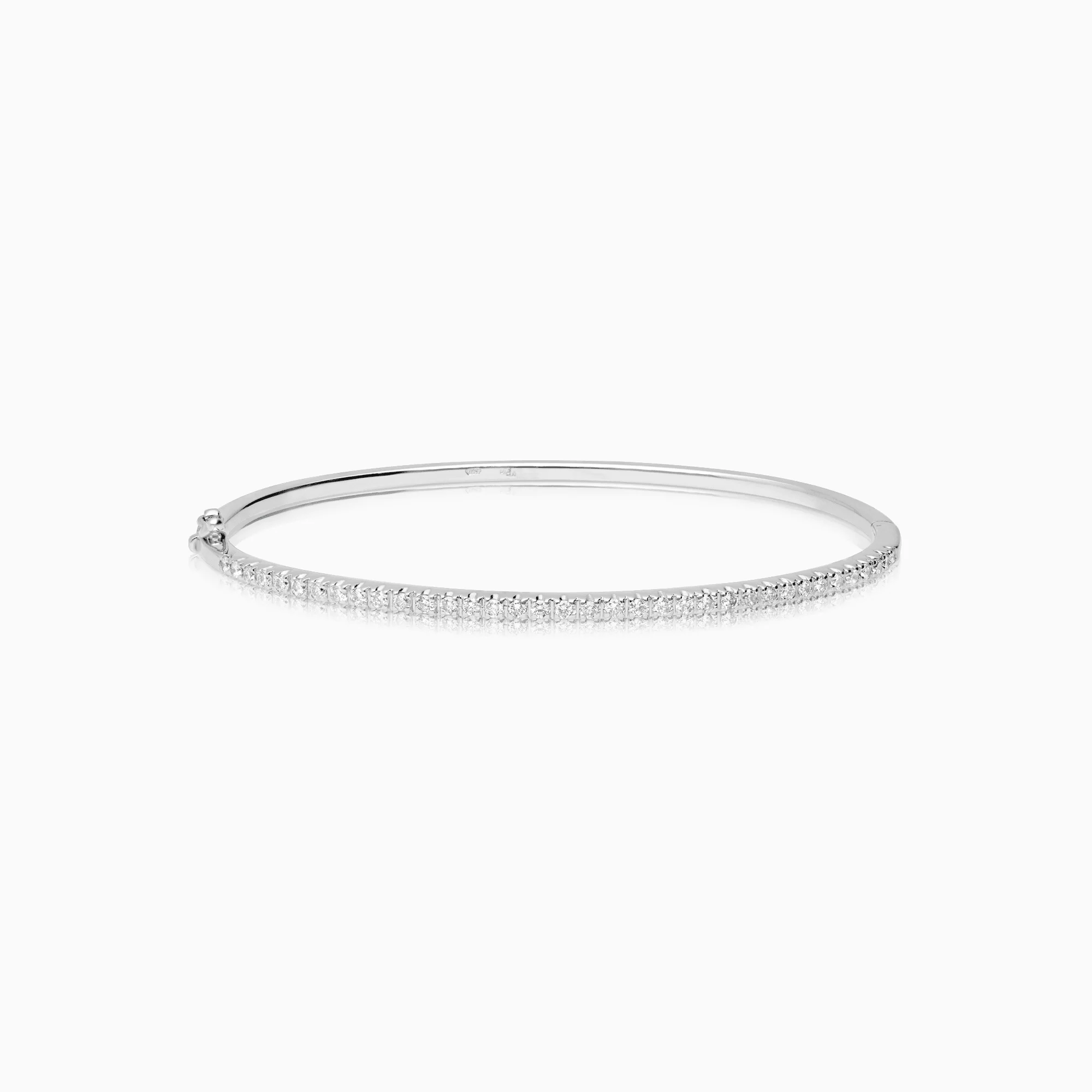 Bangle with diamonds 0.72ct 18K white gold