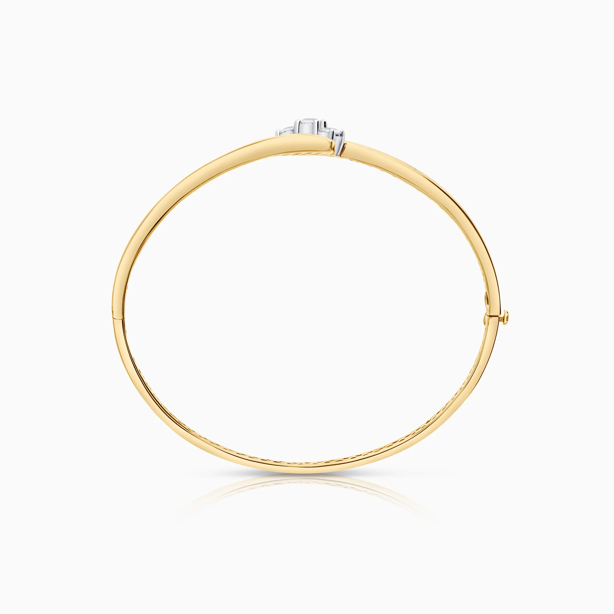 Bangle with diamonds 1.51ct 9K gold - Image 3