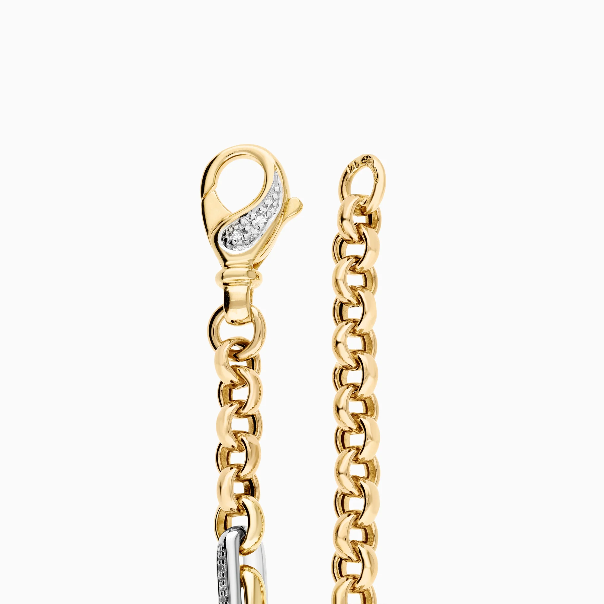 Bead-link bracelet 0.05ct 14K gold - Image 2