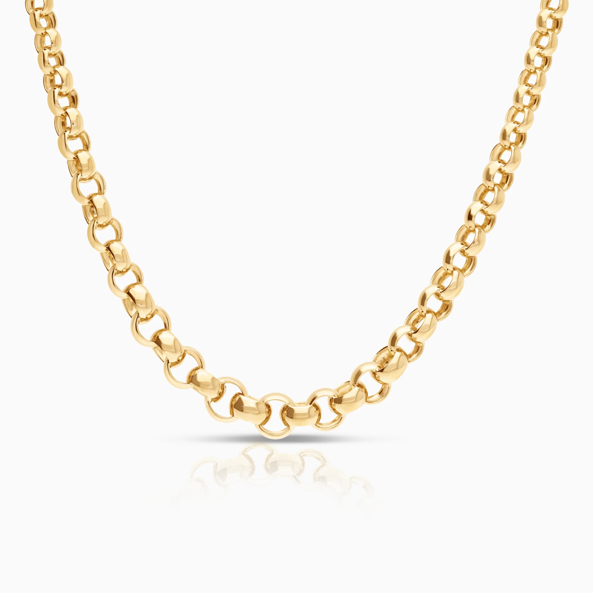 Bead chain necklace 35.19g 18K gold