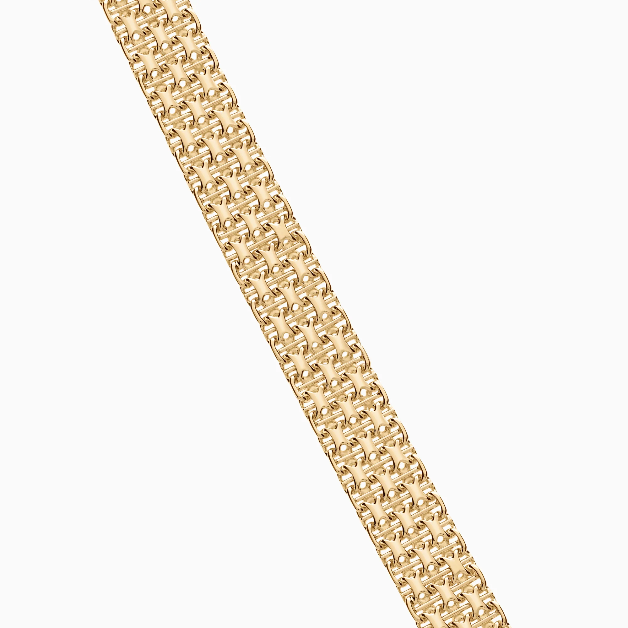 X-link bracelet with bar, 21.41g 18K gold