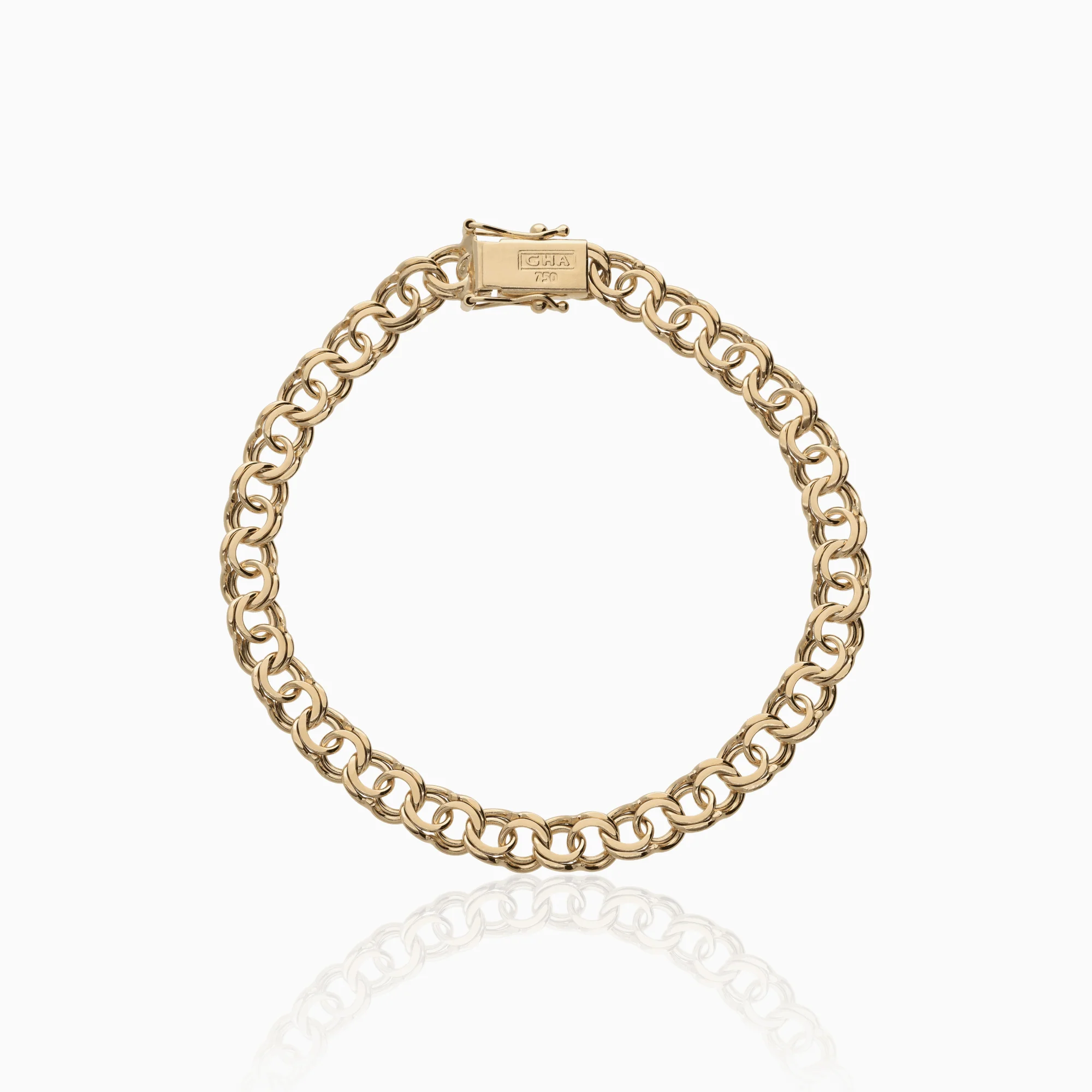 Bismarck link bracelet 13.20g 18K gold