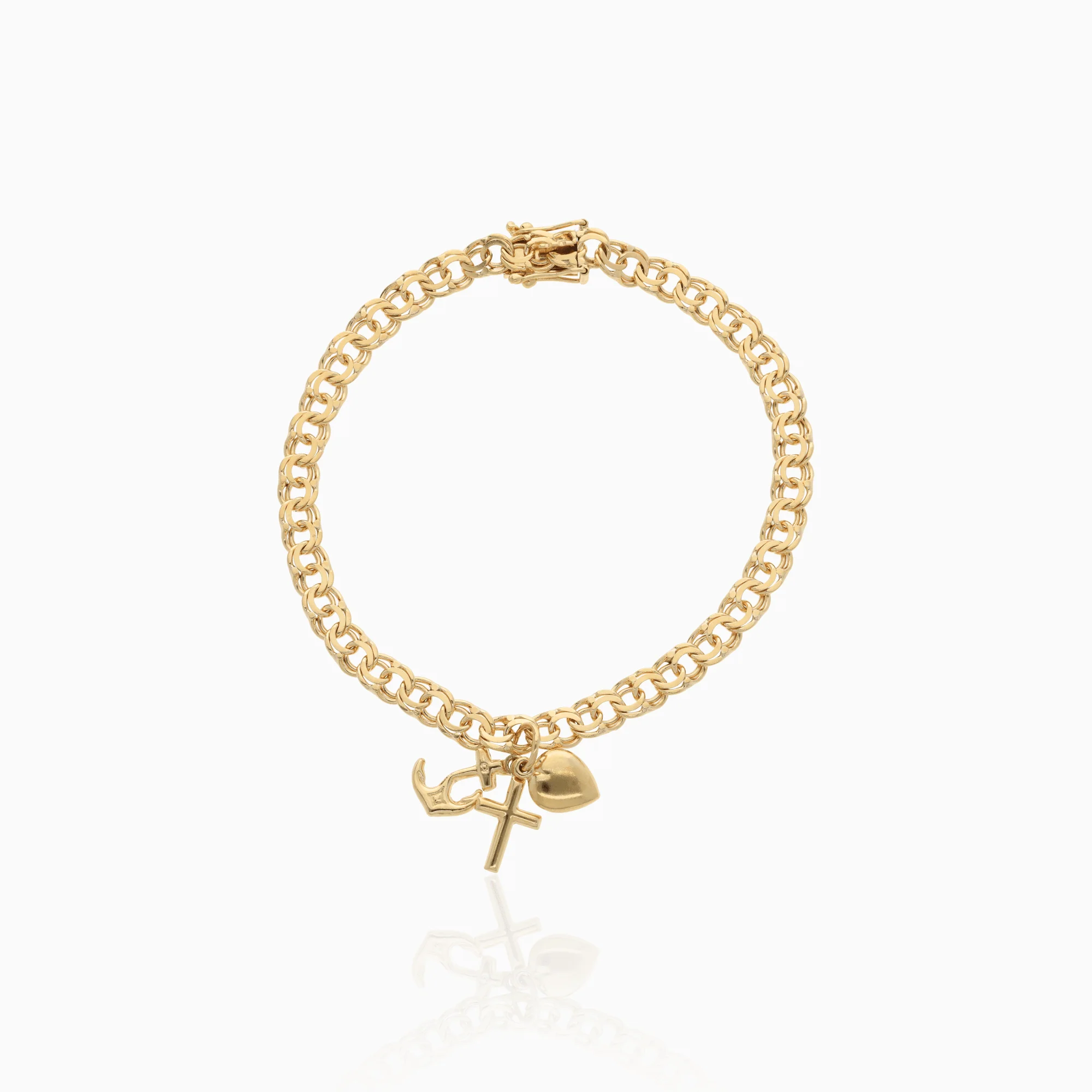 Bismarck charm bracelet 10.36g 18K gold