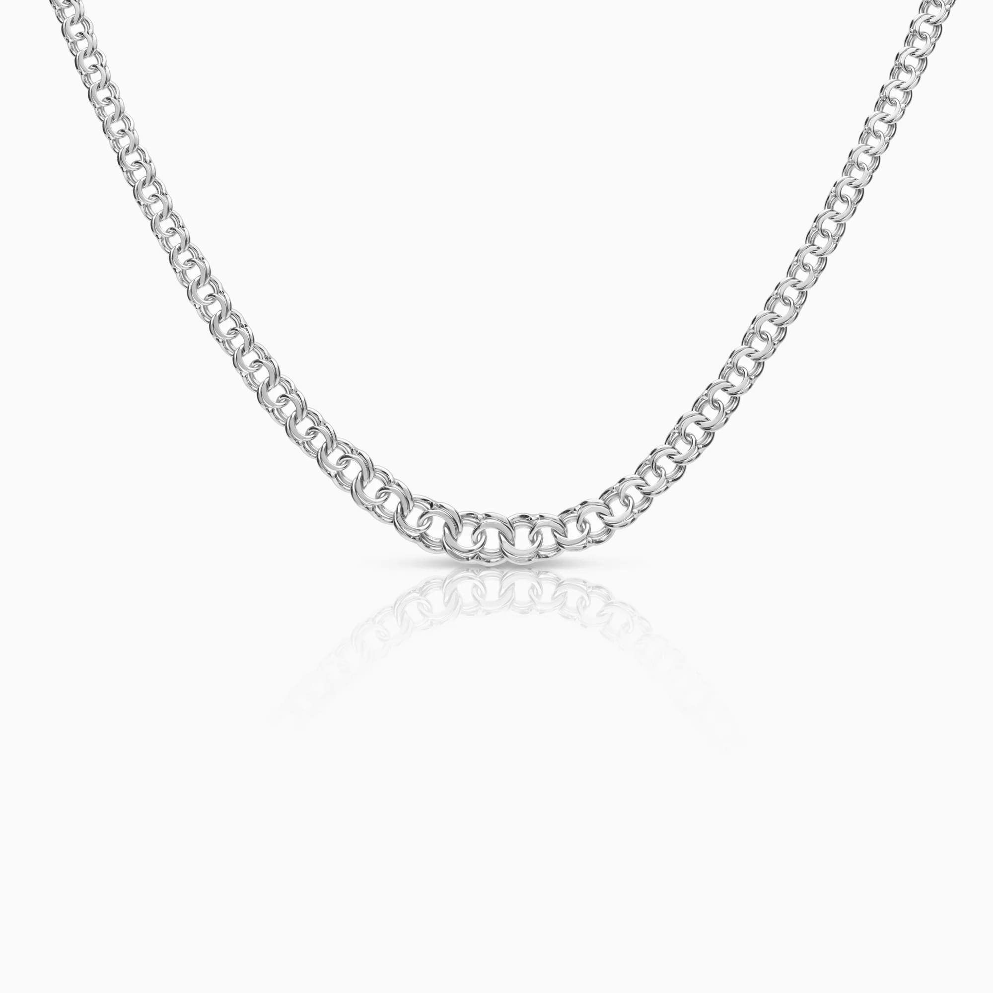 Bismarck necklace 14.99g 18K white gold