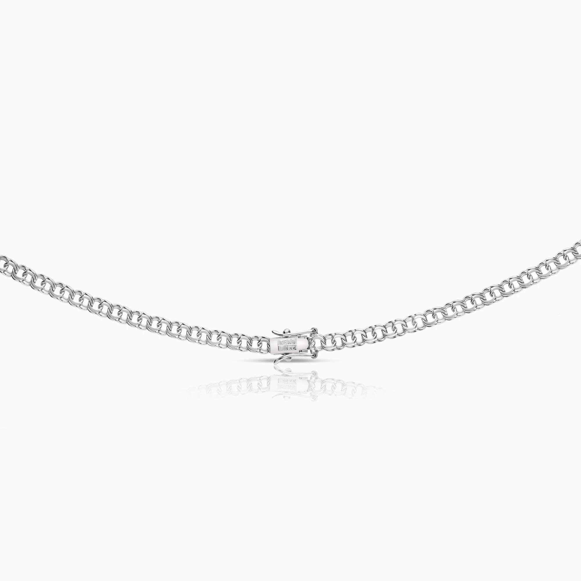 Bismarck necklace 14.99g 18K white gold - Image 2