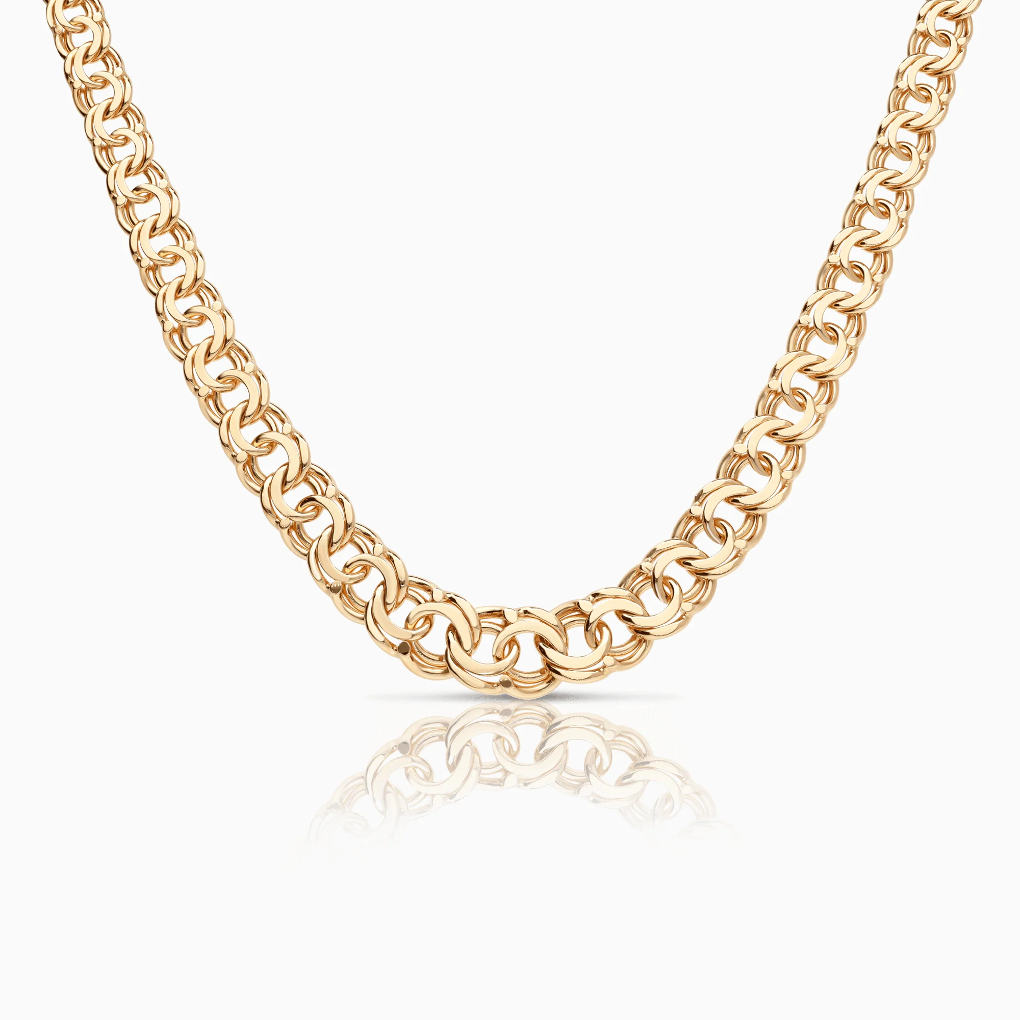 Bismarck necklace 65.30g 18K gold