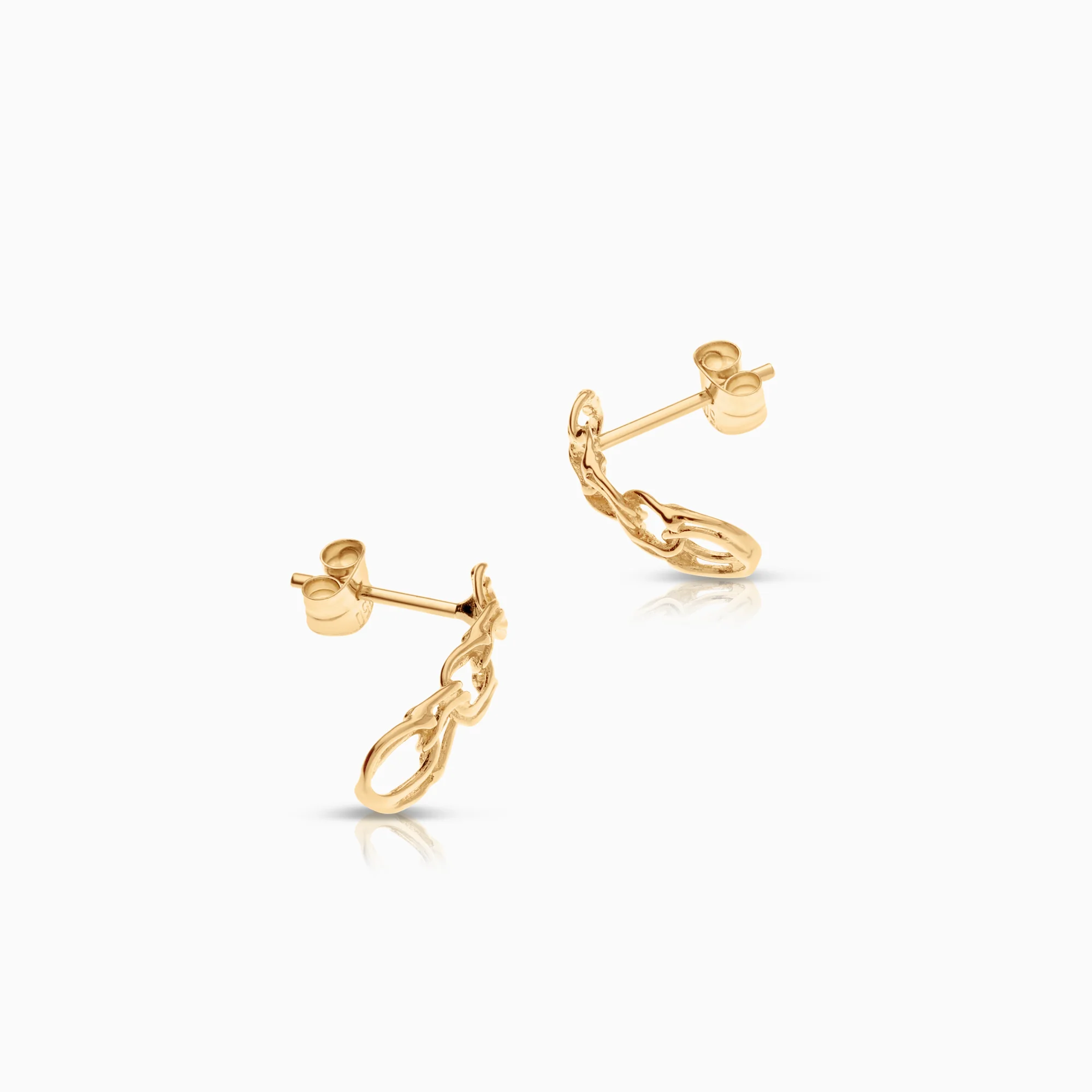 Bismarck earrings 1.17g 18K gold - Image 2