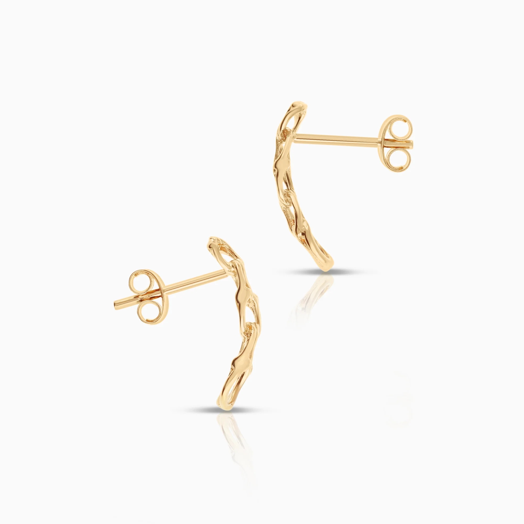 Bismarck earrings 1.43g 18K gold - Image 2