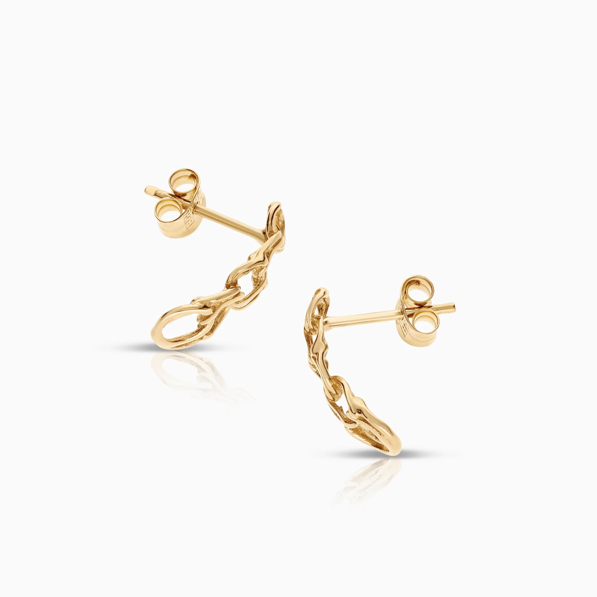 Bismarck earrings 1.34g 18K gold - Image 2