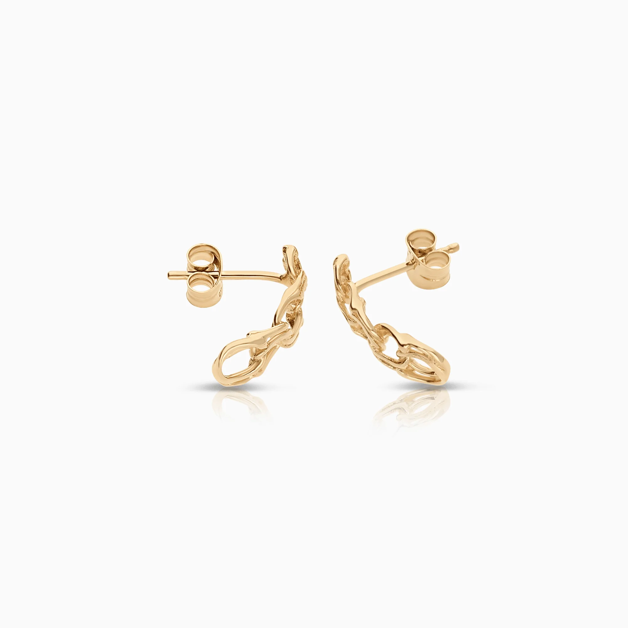 Bismarck earrings 1.43g 18K gold - Image 2
