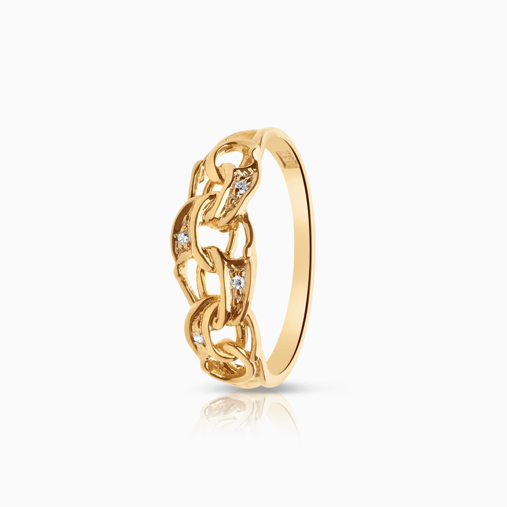 Bismarck ring 0.02ct 18K gold